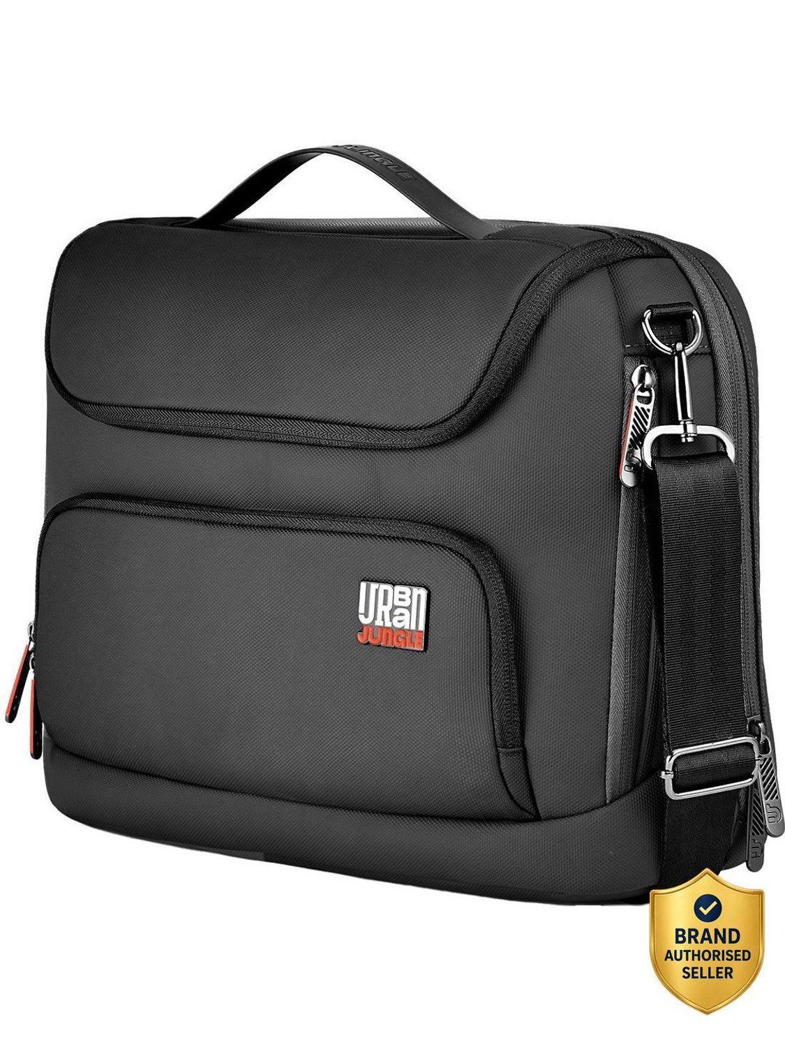 Image of Urban Jungle CityStride Laptop Satchel, 13 Ltrs Black 13 L Laptop Backpack