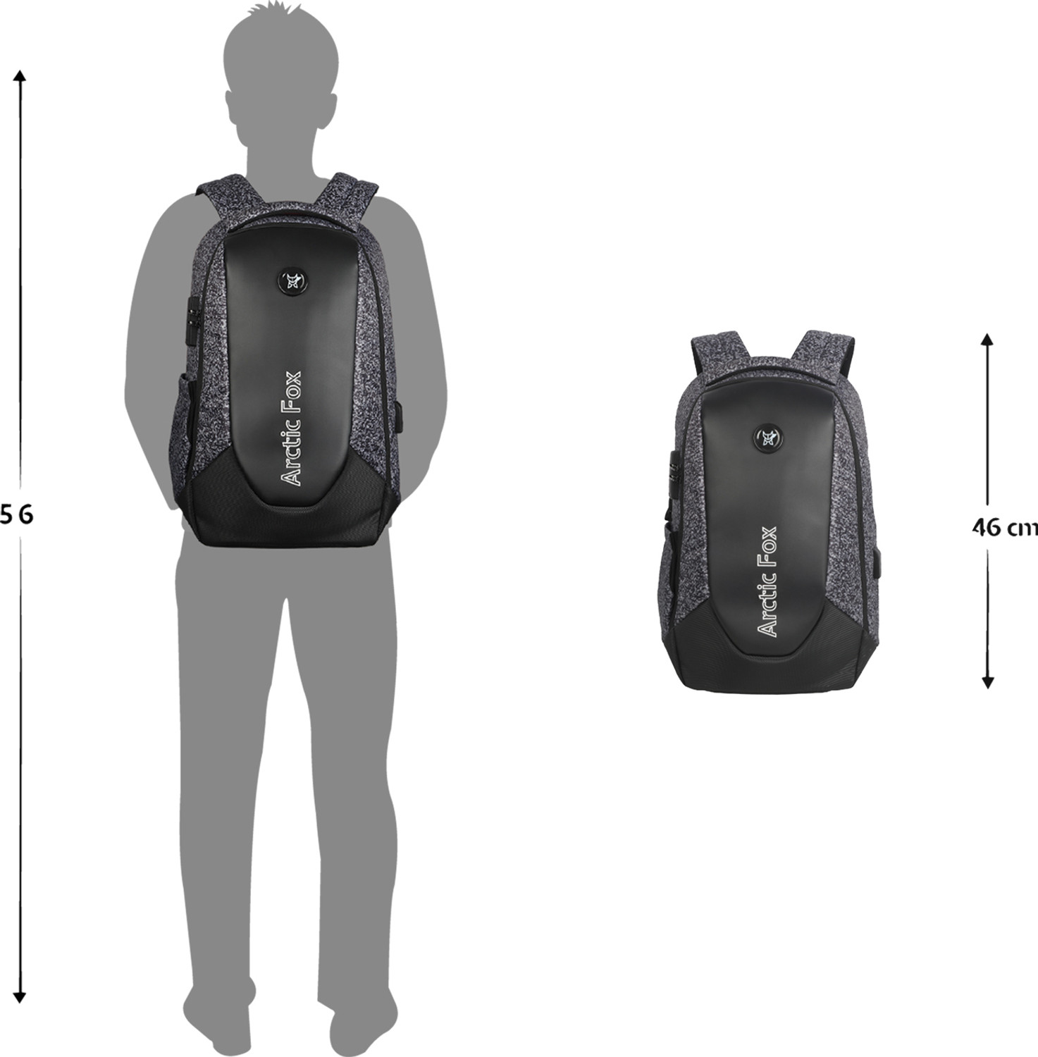 Image of Arctic Fox Ranger Anti-Theft Glitch Grey 35 L Laptop Backpack