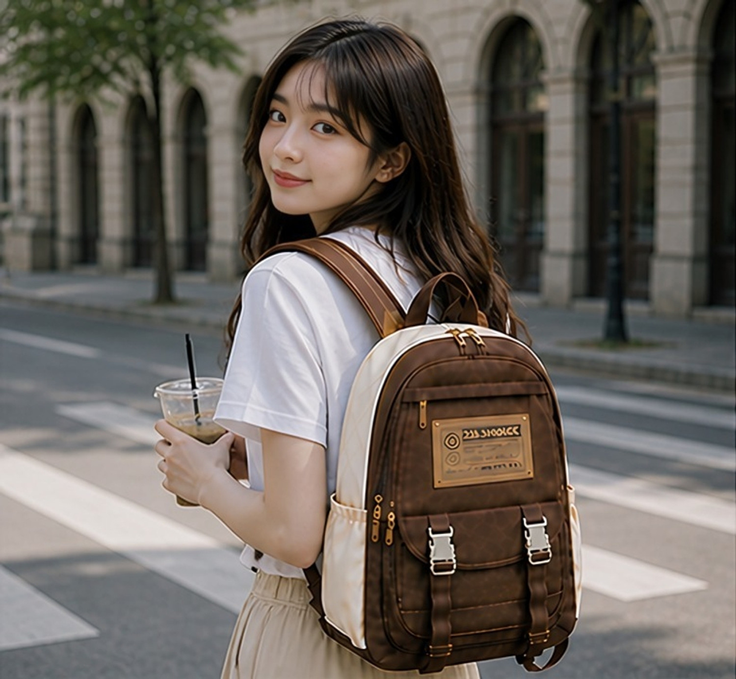 Image of arisen Unisex Korean Style Laptop Backpack Medium Size Waterproof School /College Bag 40 L Trolley Backpack