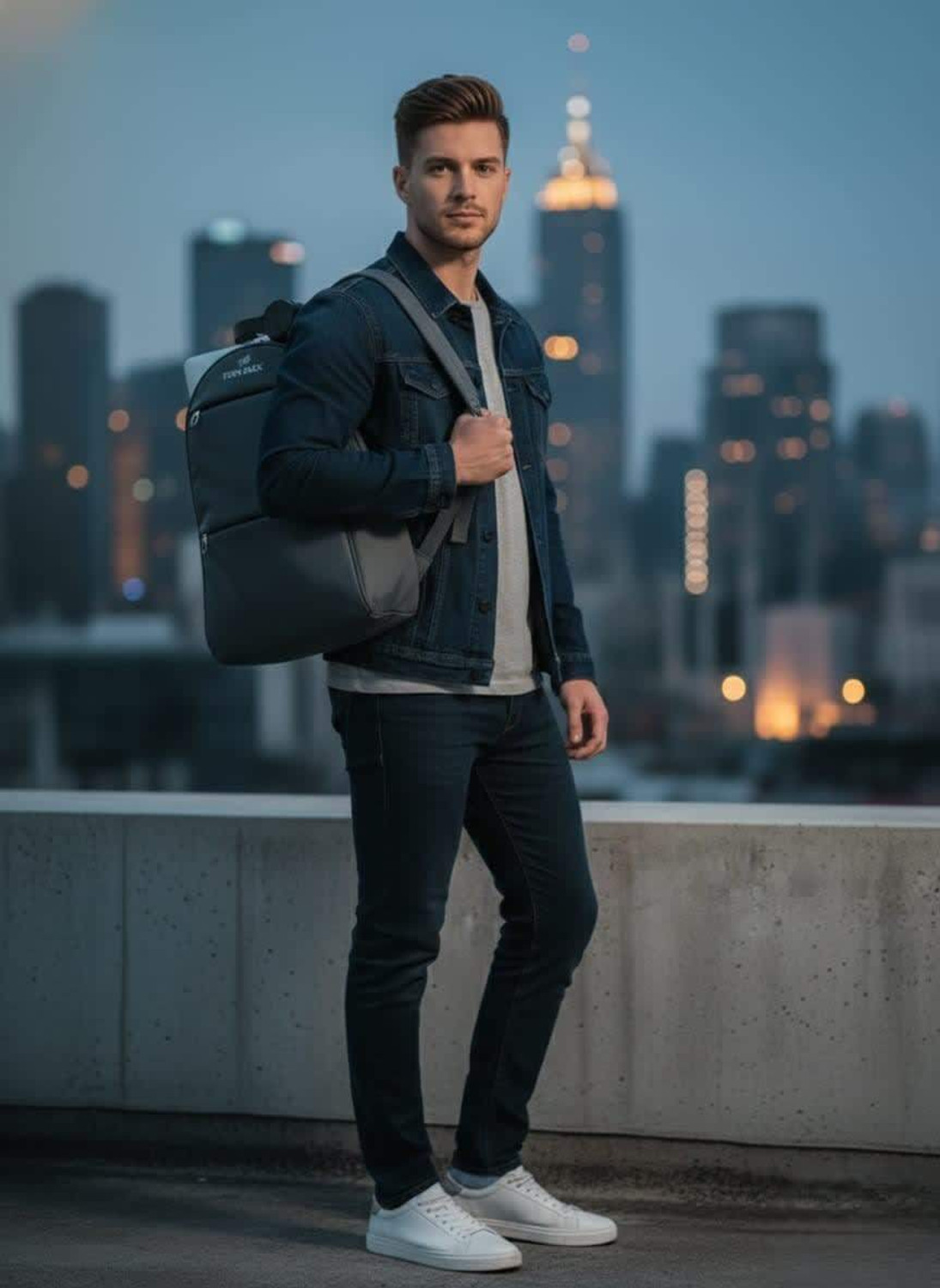 Image of Fast Fashion Farhan Bags Travel School College Office Bags Daily Use Bags Laptop Bag Backpack 30 L Laptop Backpack