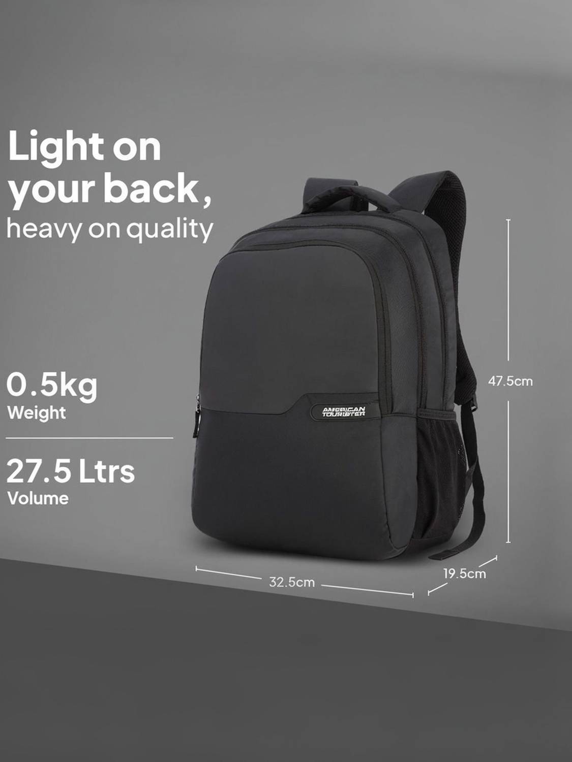 American Tourister Valex 27.5L Laptop Backpack Black - Image 4