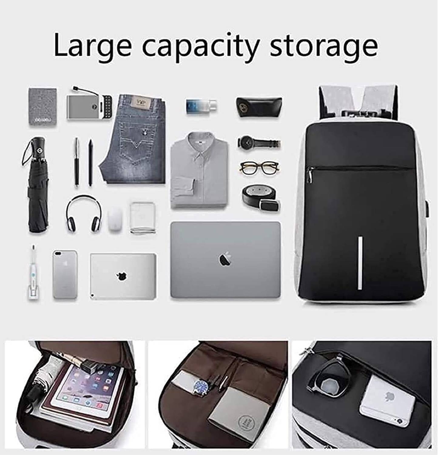 True Human Anti-Theft 32L Laptop Backpack - Image 5