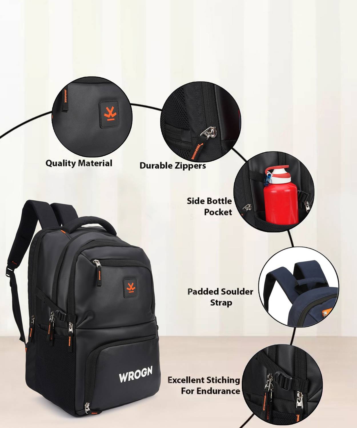 WROGN Hummer 45L Unisex Backpack - Image 5