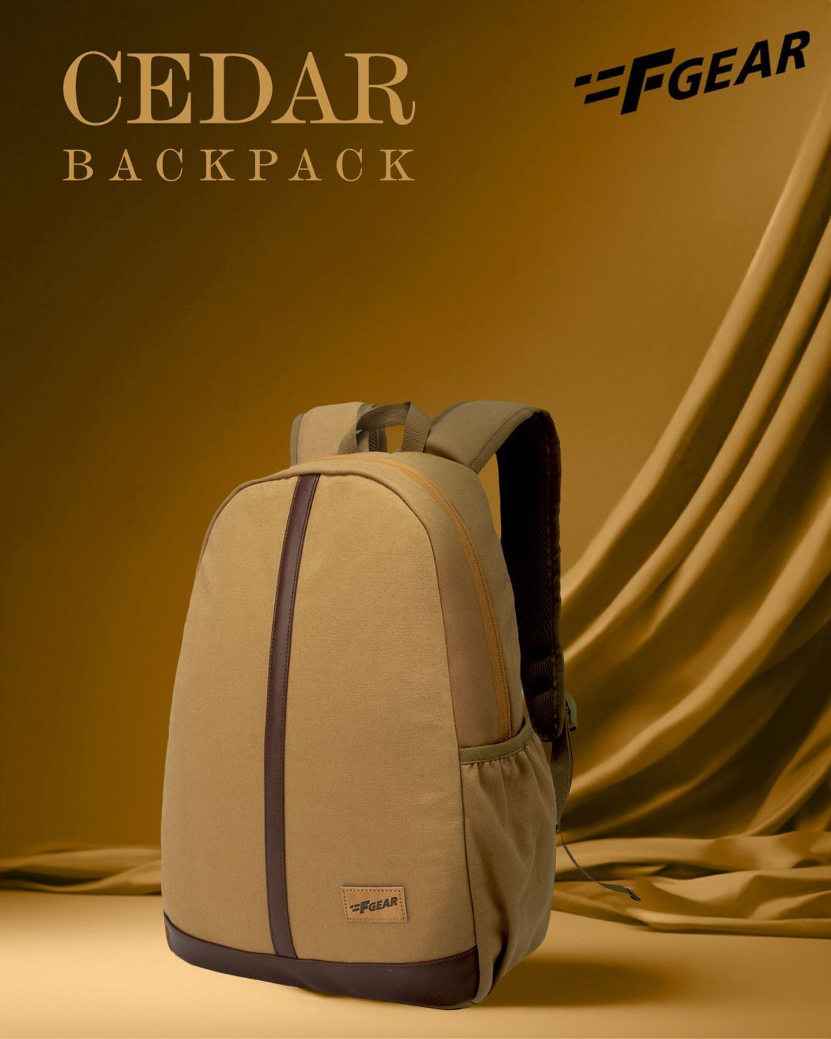 Image of F Gear Cedar Khaki Canvas 14 L Backpack