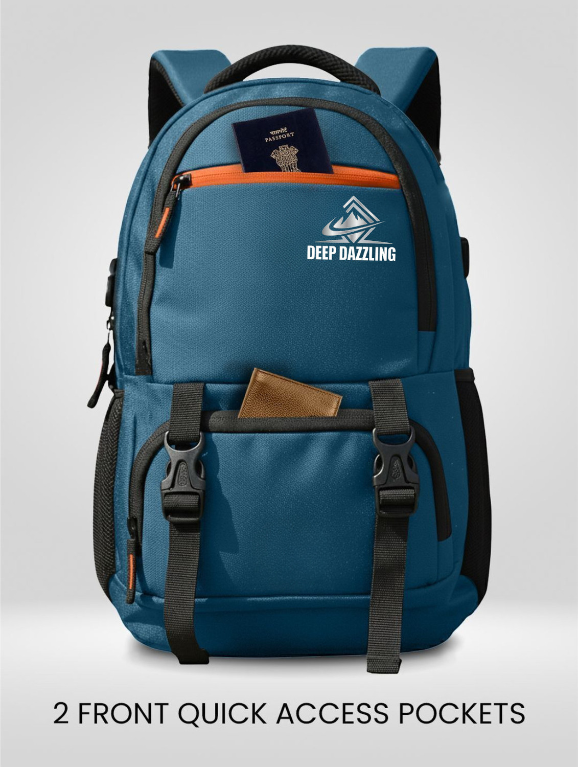 Image of DEEP DAZZLING Unisex Spacy School Collage Bag & Backpack With Rain Cover And With USB Port 40 L Trolley Laptop Backpack