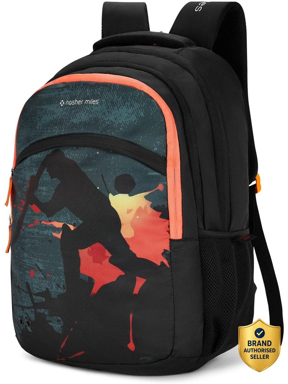 Image of NASHER MILES Cricket Backpack for Men & Women | 3 compartment / Casual / College Bag | 45L 45 L Backpack