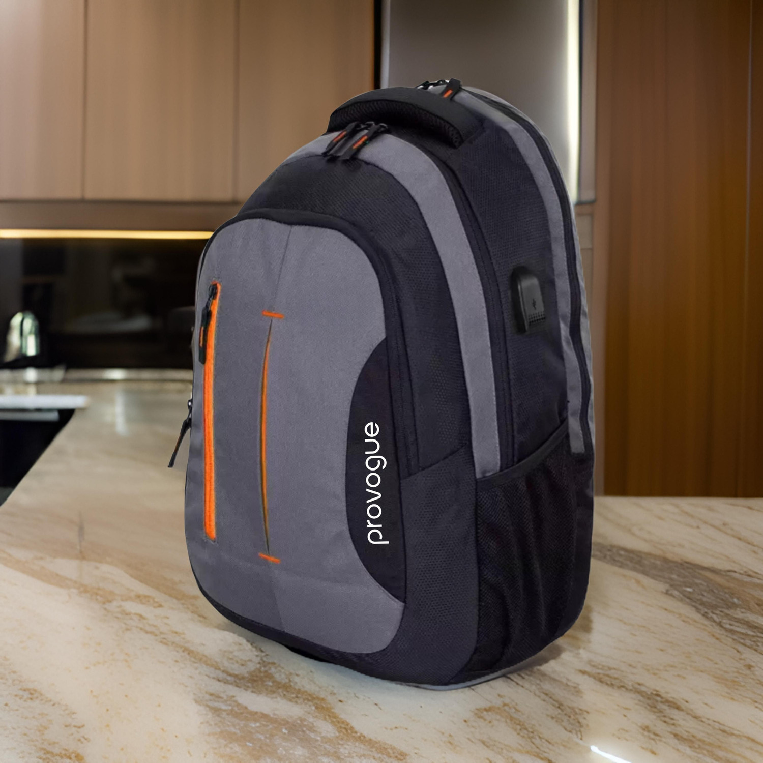 Image of PROVOGUE Large 36 L Laptop Backpack laptop backpack unisex with usb charging port.water Resistant(Black) (Black)