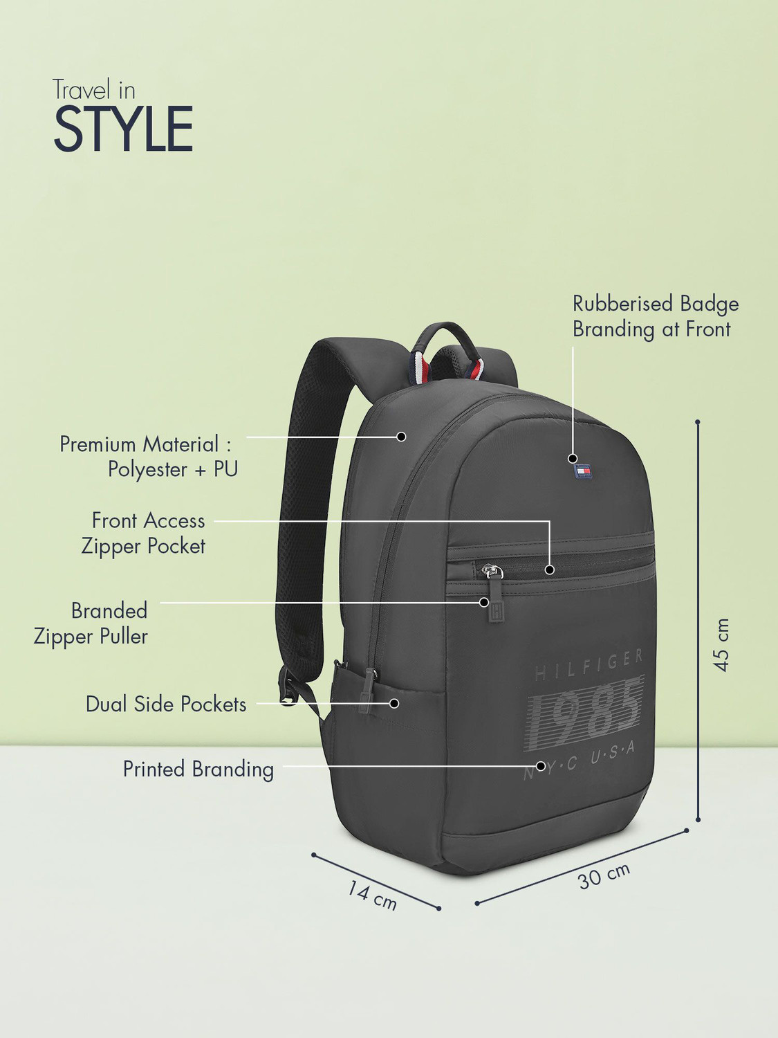 Image of TOMMY HILFIGER Foraker 18.9 L Laptop Backpack