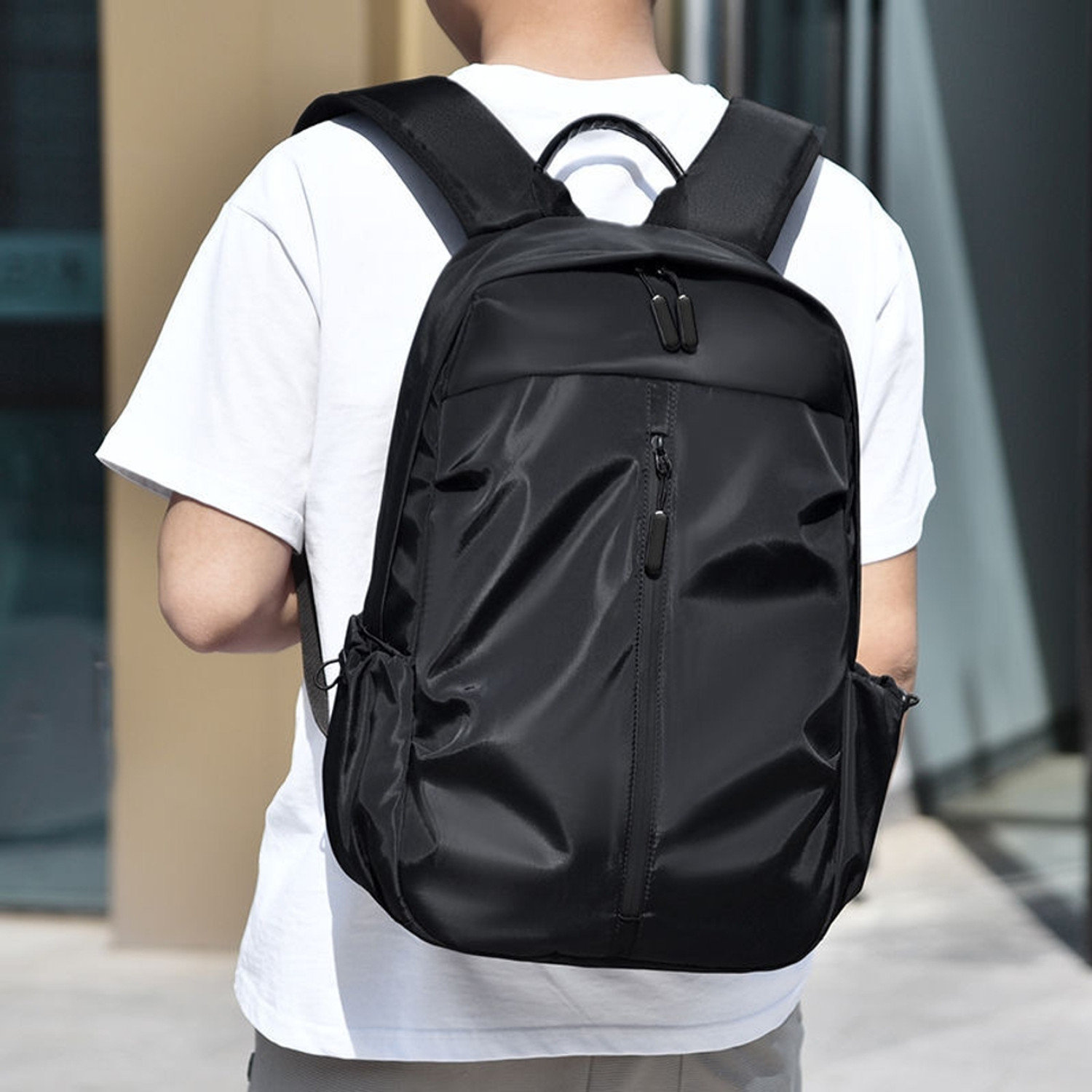 Image of CORAIRA Jet Black Waterproof Bagpack 30 L Laptop Backpack
