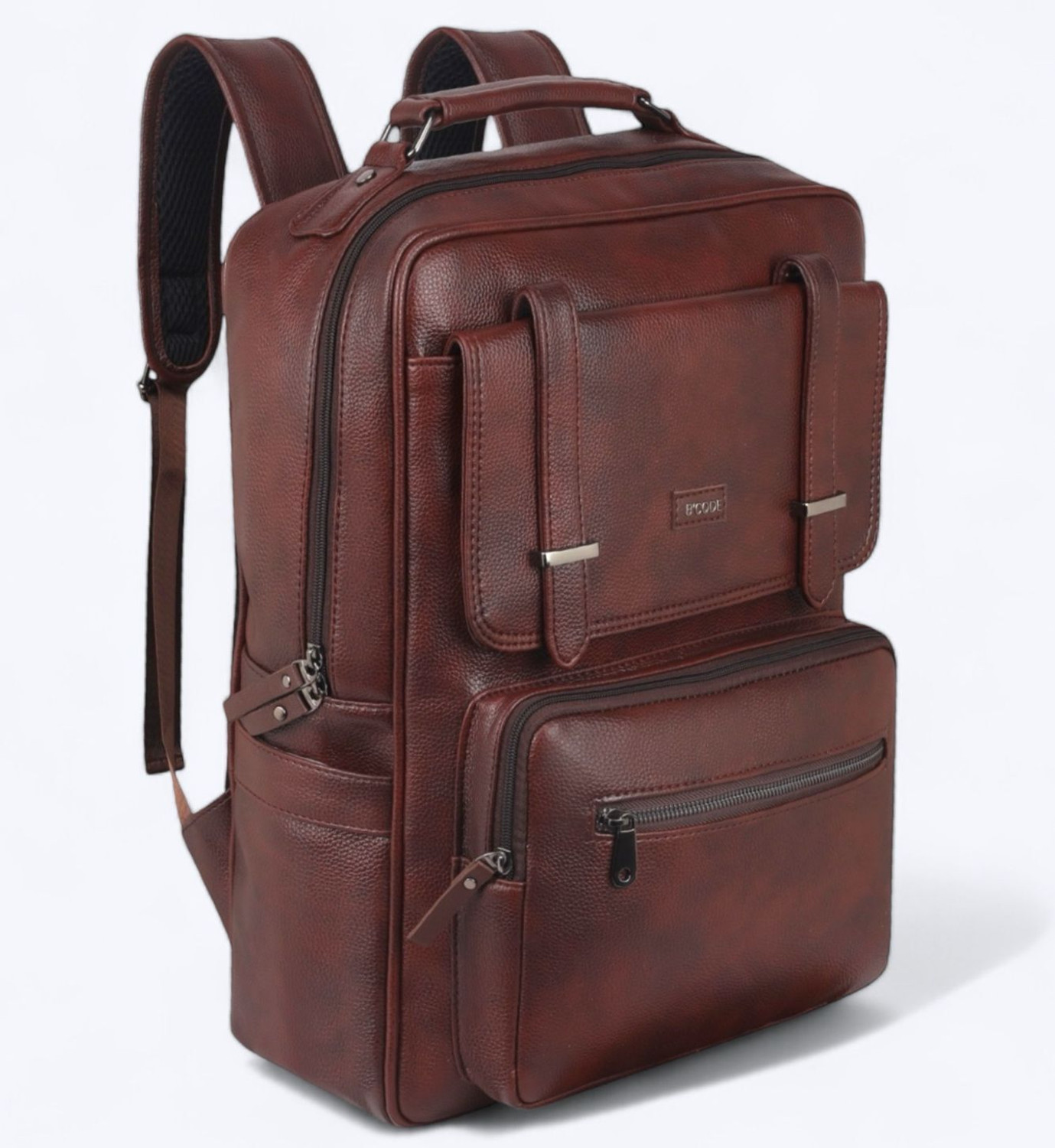 Image of Bcode PrimePro 30L 15.6 Inches Anti-Theft Office Laptop Backpack-Brown 30 L Laptop Backpack