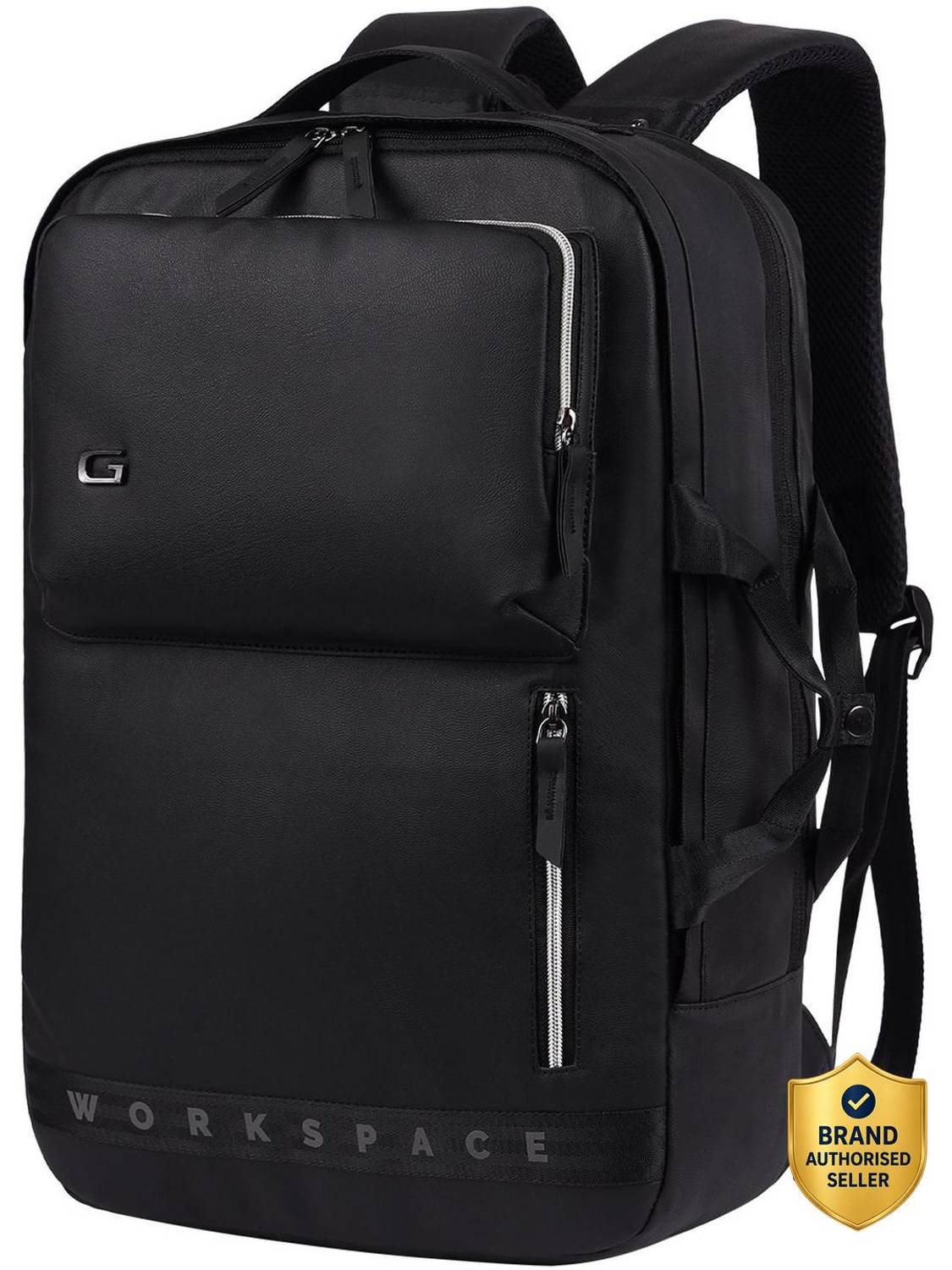 Gear WORKSPACE HYBRID LEATHER BRIEFCASE 21 L Laptop Backpack