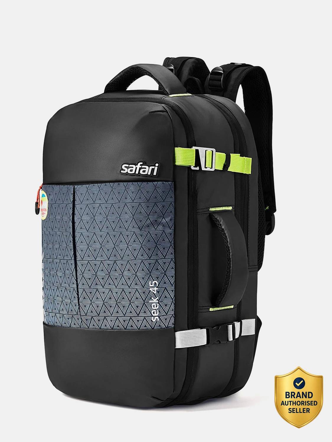 SAFARI Seek Expandable Unisex 45L Laptop Backpack with Suitcase