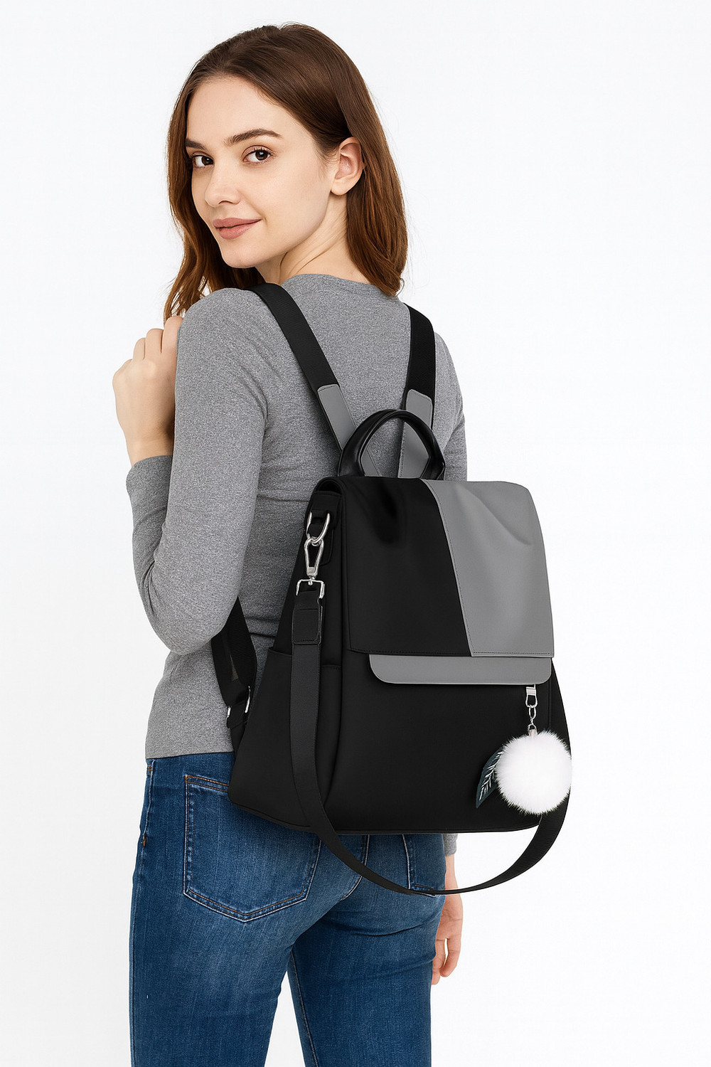 Image of JAISOM Premium Women�s Backpack | Anti-Theft Design, Spacious Waterproof College Bag 15 L Backpack
