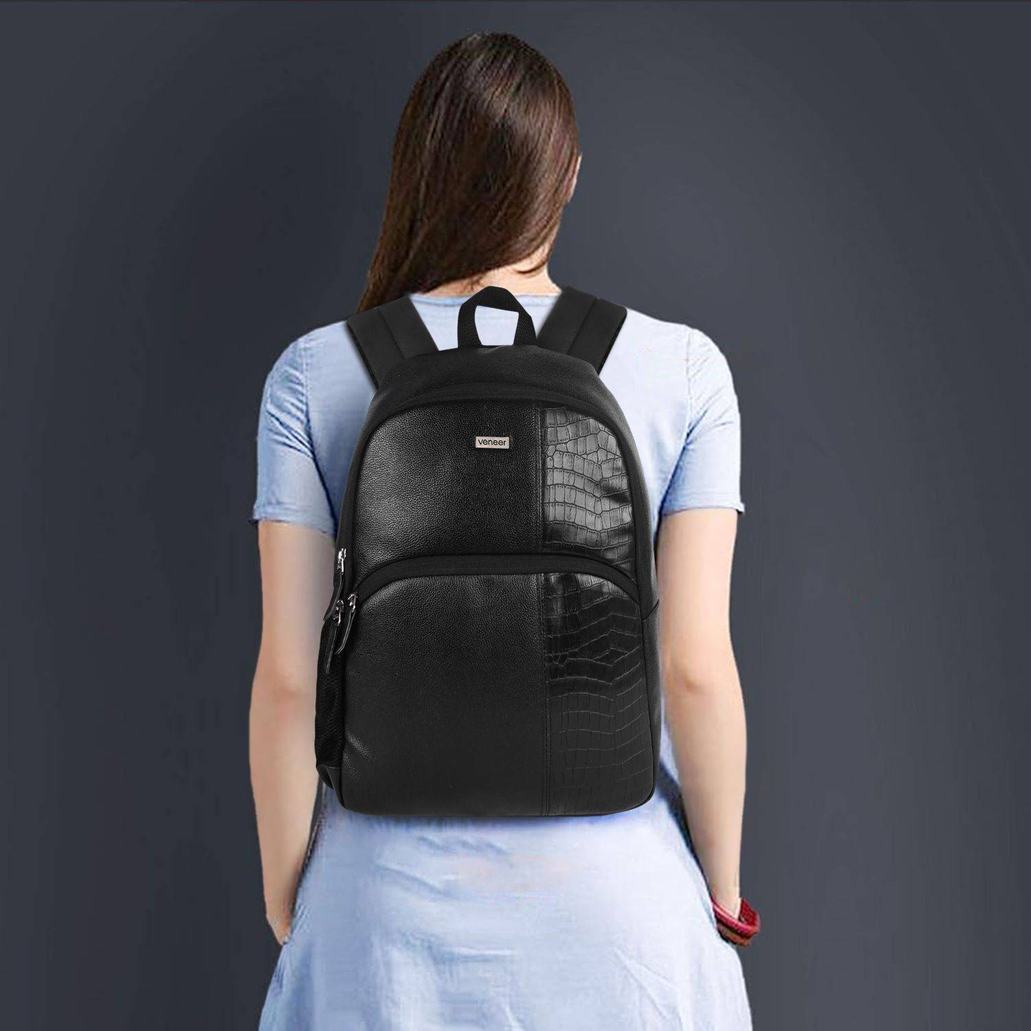 Veneer 25L Vegan Leather Croco Fusion Backpack - Image 3