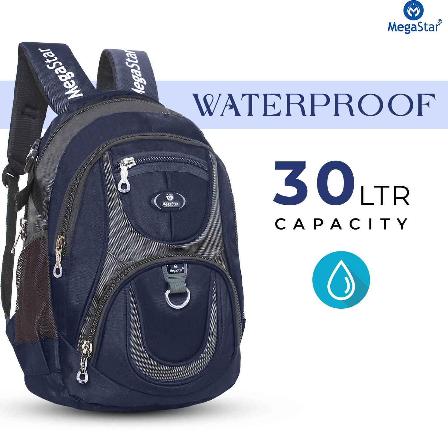 MegaStar Dzire Waterproof Unisex Bag Travel School College Office Casual Spacy Laptop 30 L Laptop Backpack