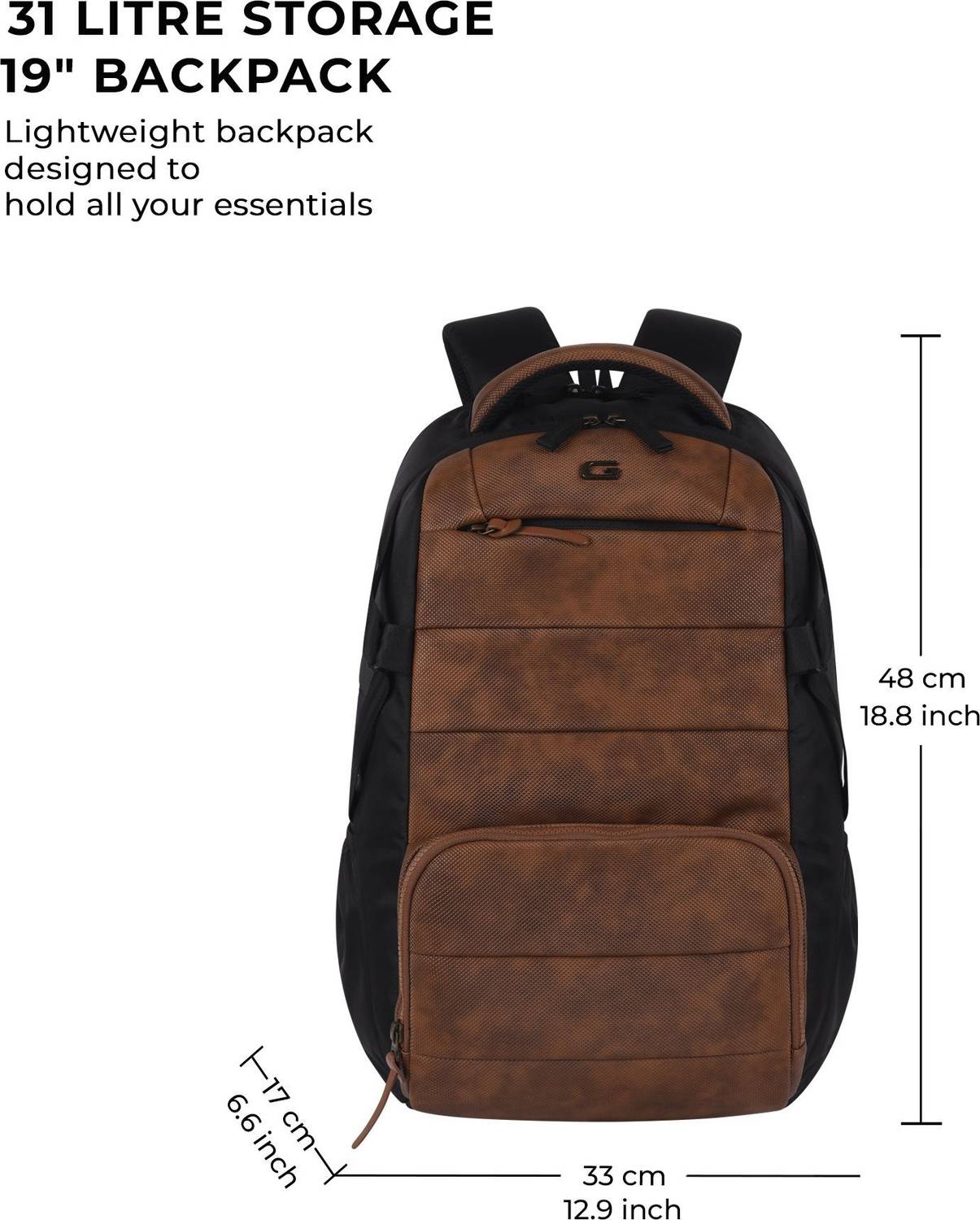 Gear Aspire 32L Brown Laptop Backpack - Image 3
