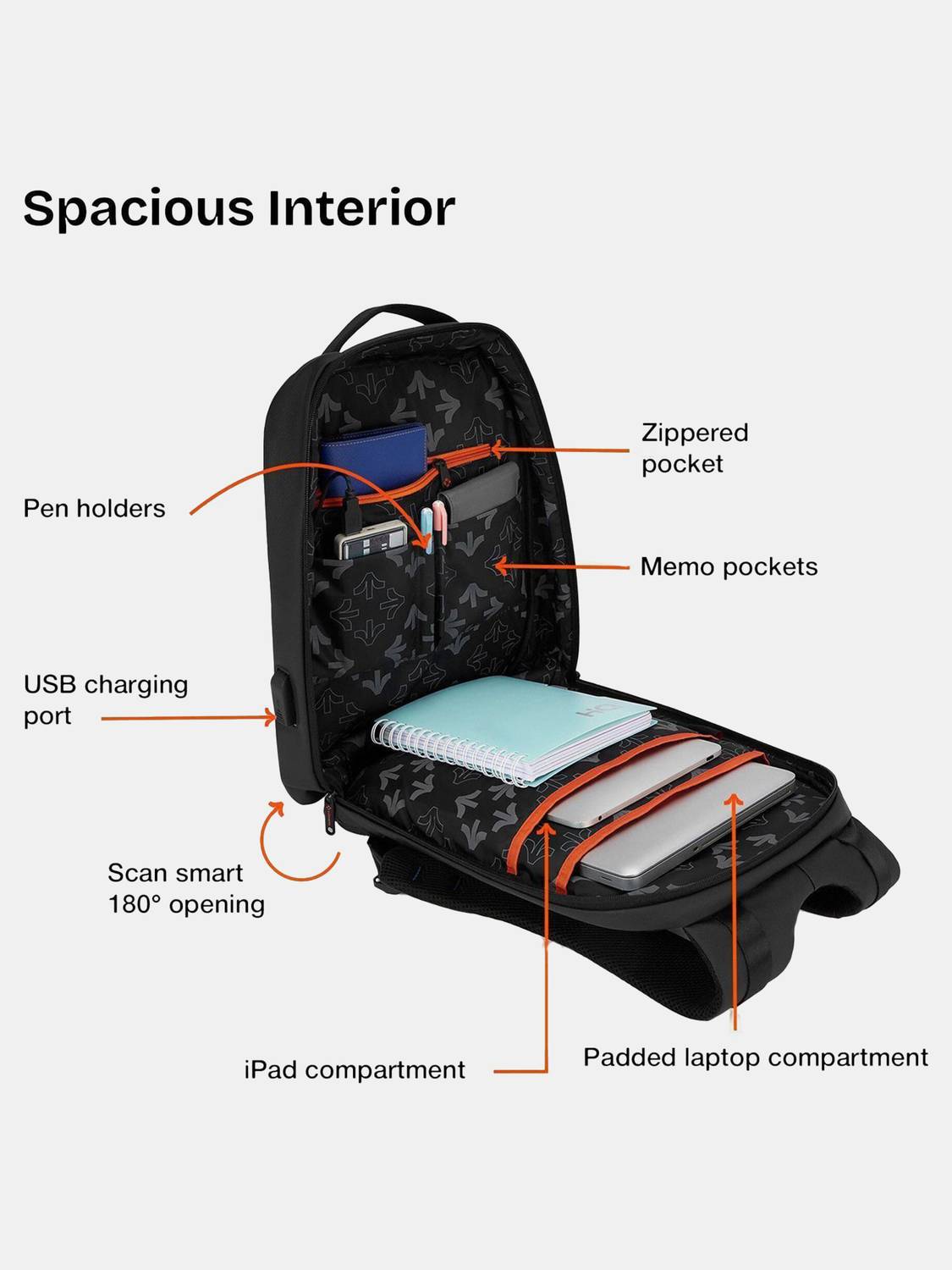 Medium 29 L Laptop Backpack Staten the Office College Travel Bag for Men Women USB Charging Port 15.6 inch - Image 4