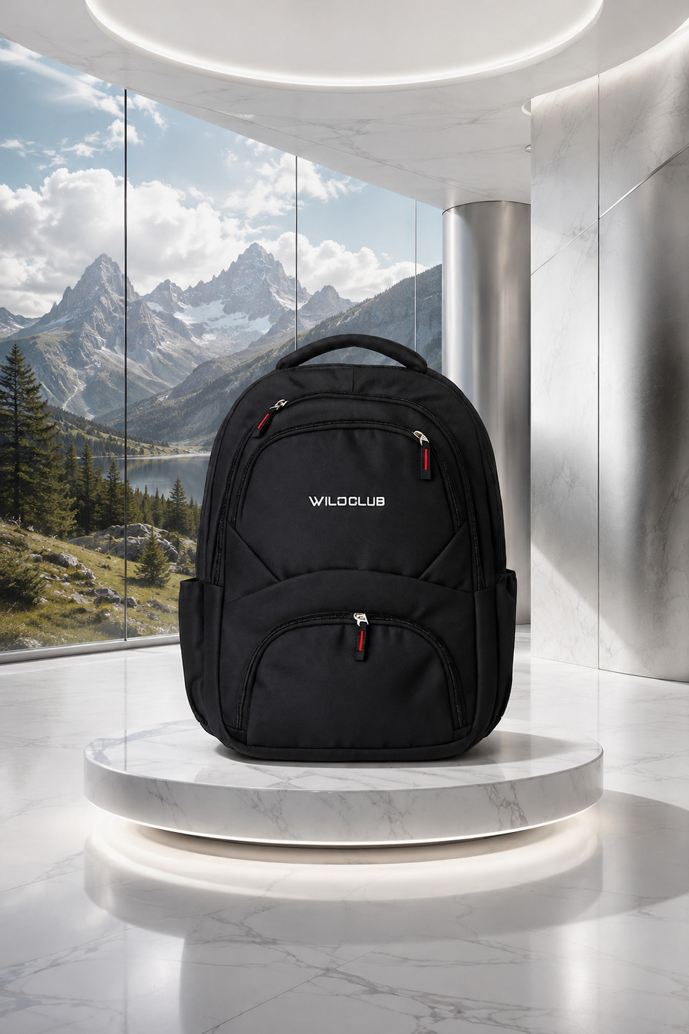 Image of WILDCLUB Stylish Black Unisex Backpack for College, Office and Daily Use 30 L Laptop Backpack