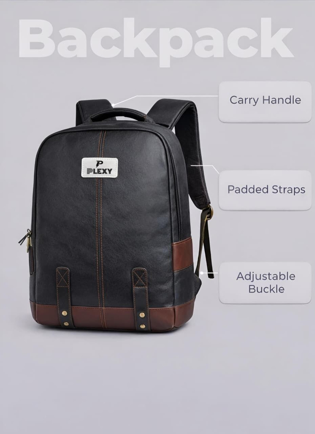 Image of PLEXY Faux Leather Water 40 L Backpack