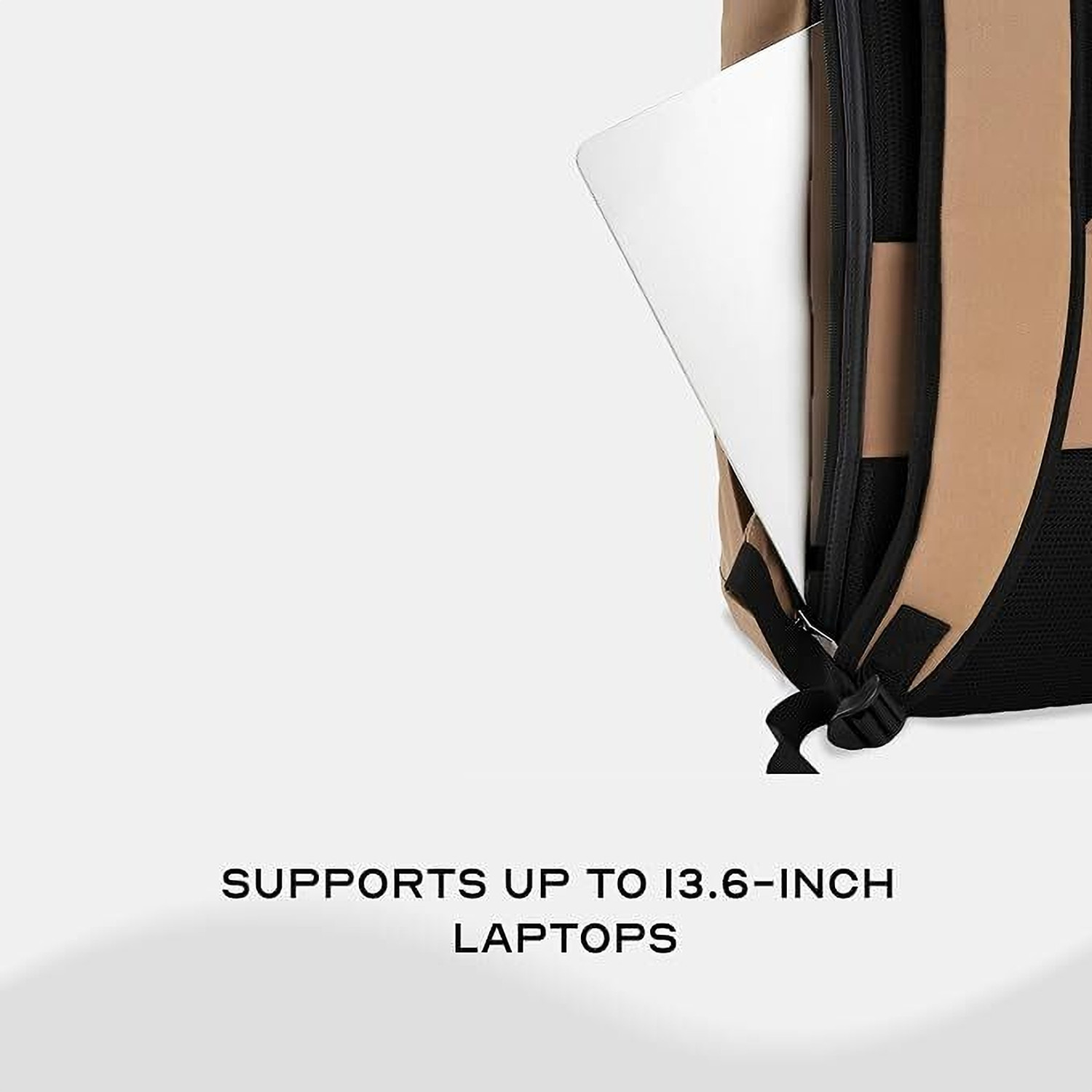 Image of Assembly Luggage Medium 23 L Laptop Backpack for Men Women 15.6 Inch Premium PU Leather Office Travel Bag (Beige)