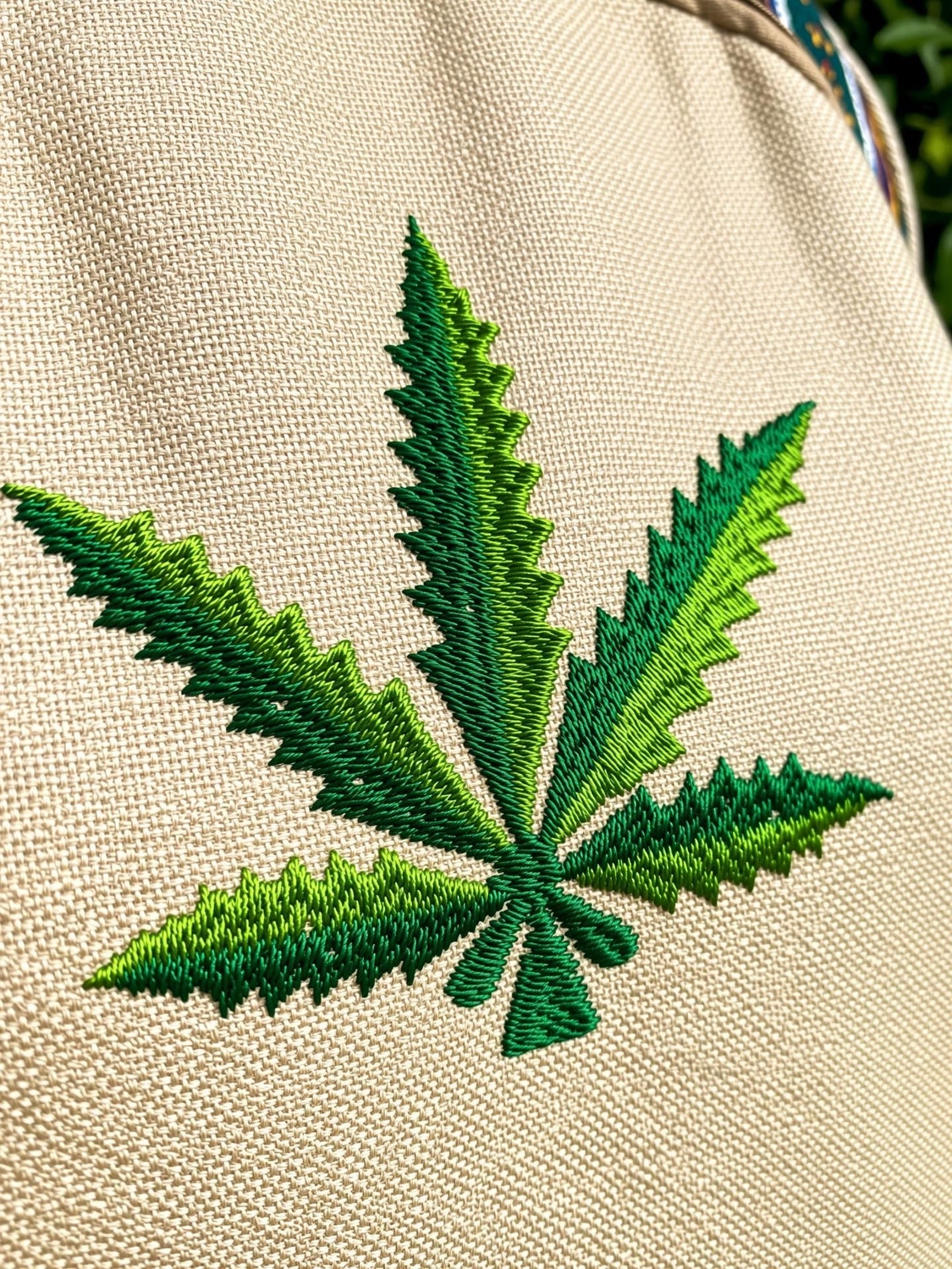 Image of Tribe Embroidery design Hemp Backback 5 L Laptop Backpack
