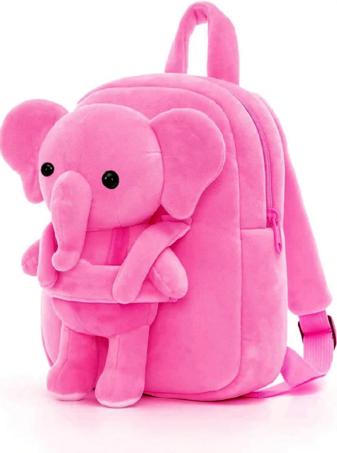 Image of VIKASH New classic Pink elephant bags for kids smooth soft and amazing design 12 L Trolley Backpack