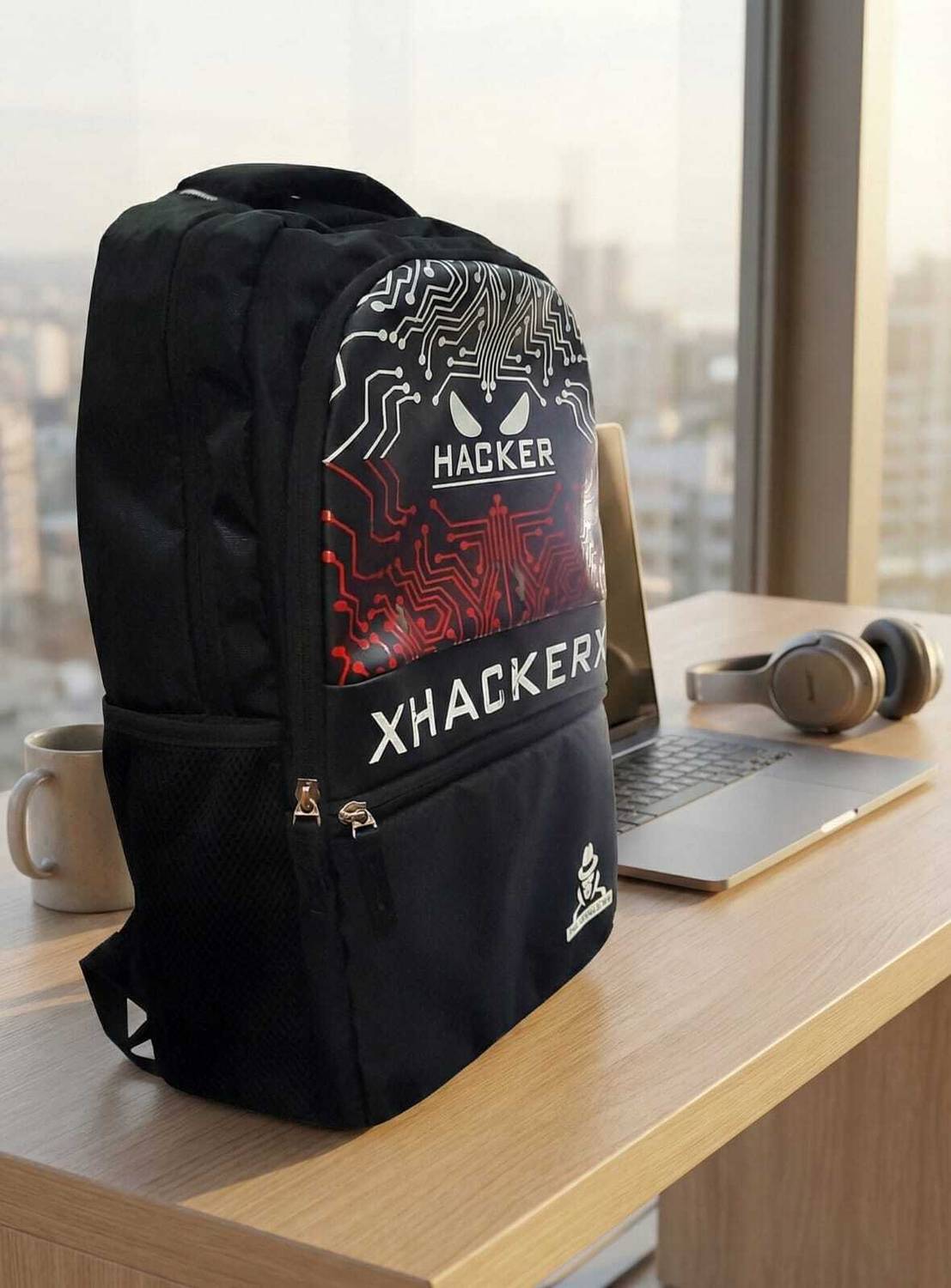 Lechain Le chain Gangester 2 hidden poket 32 L Laptop Backpack