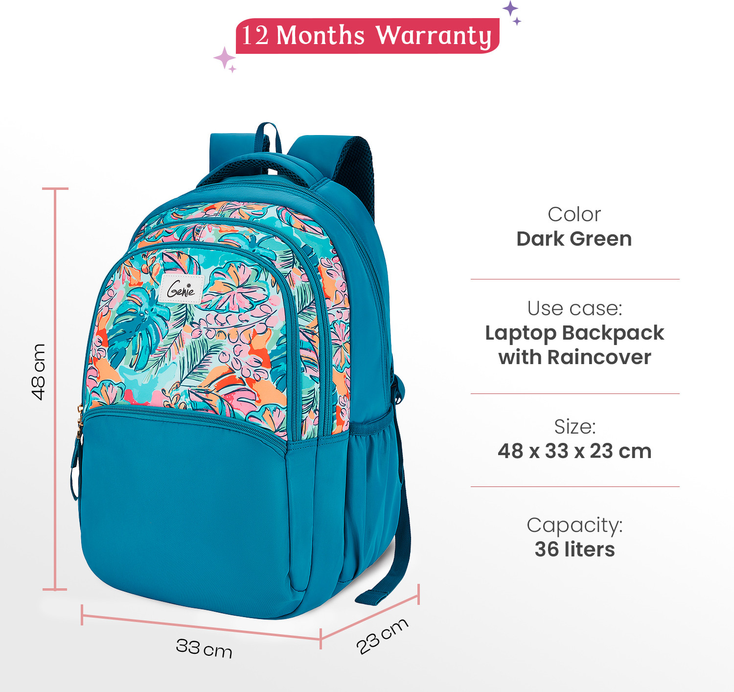 Image of Genie SAPPHIRE 36 L Laptop Backpack