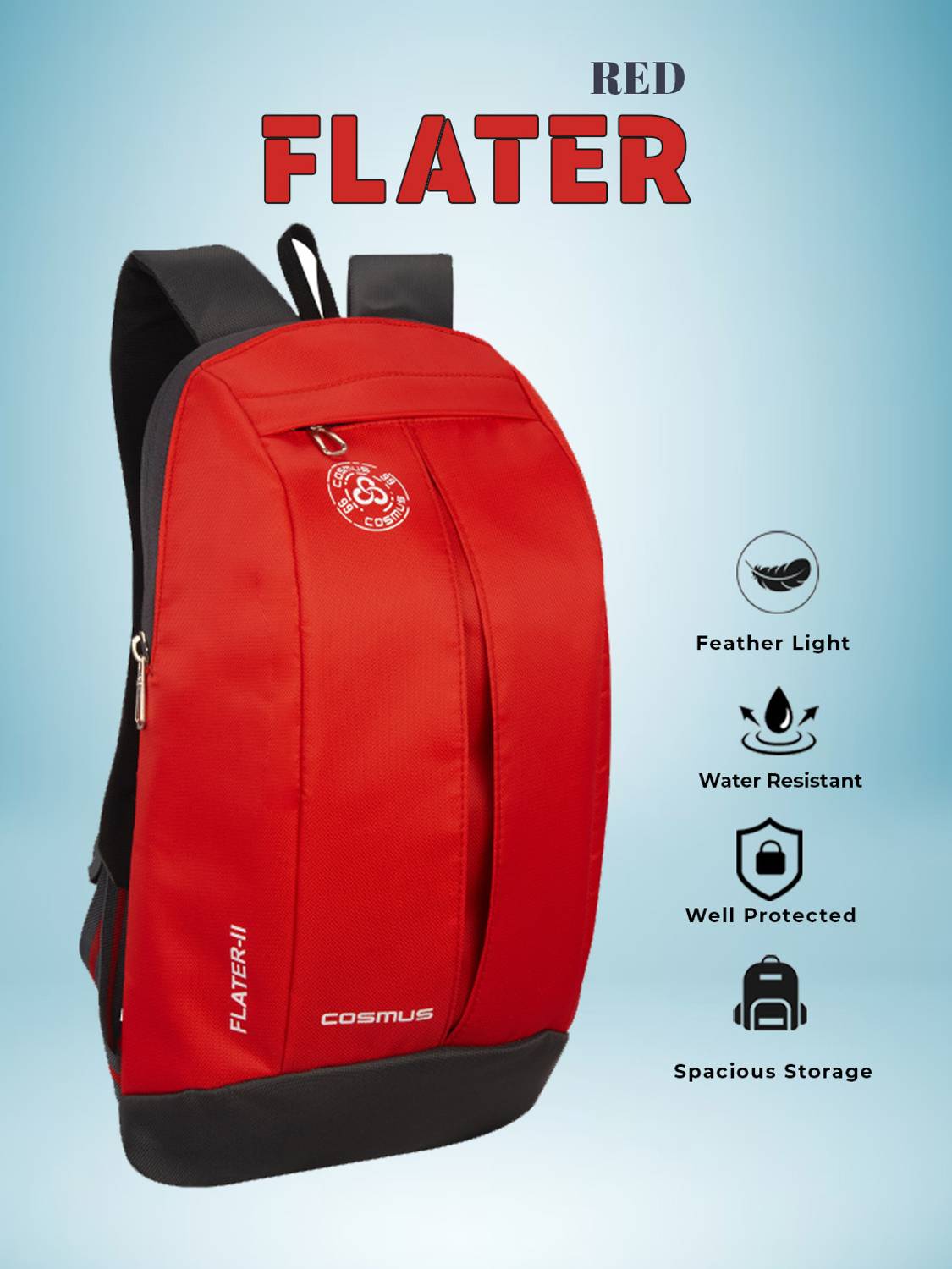 Cosmus Flater Red Small Outdoor Mini Backpack 12L - Image 2