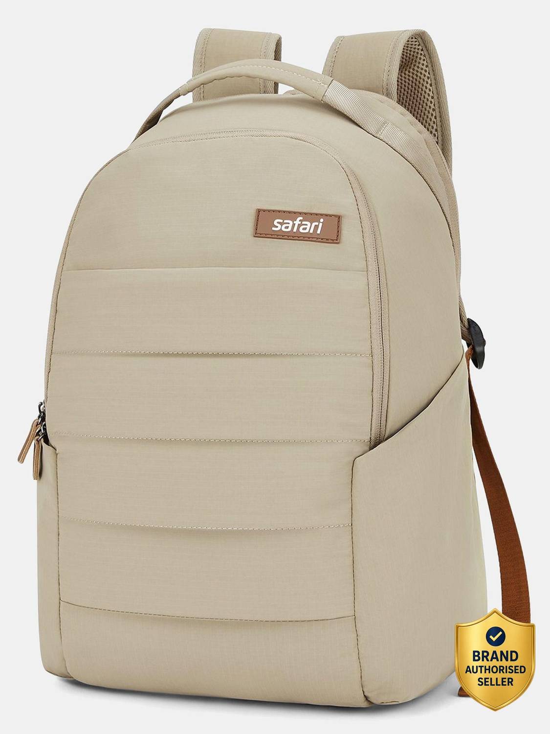 SAFARI Rizz 24L Beige Laptop Backpack - Image 1