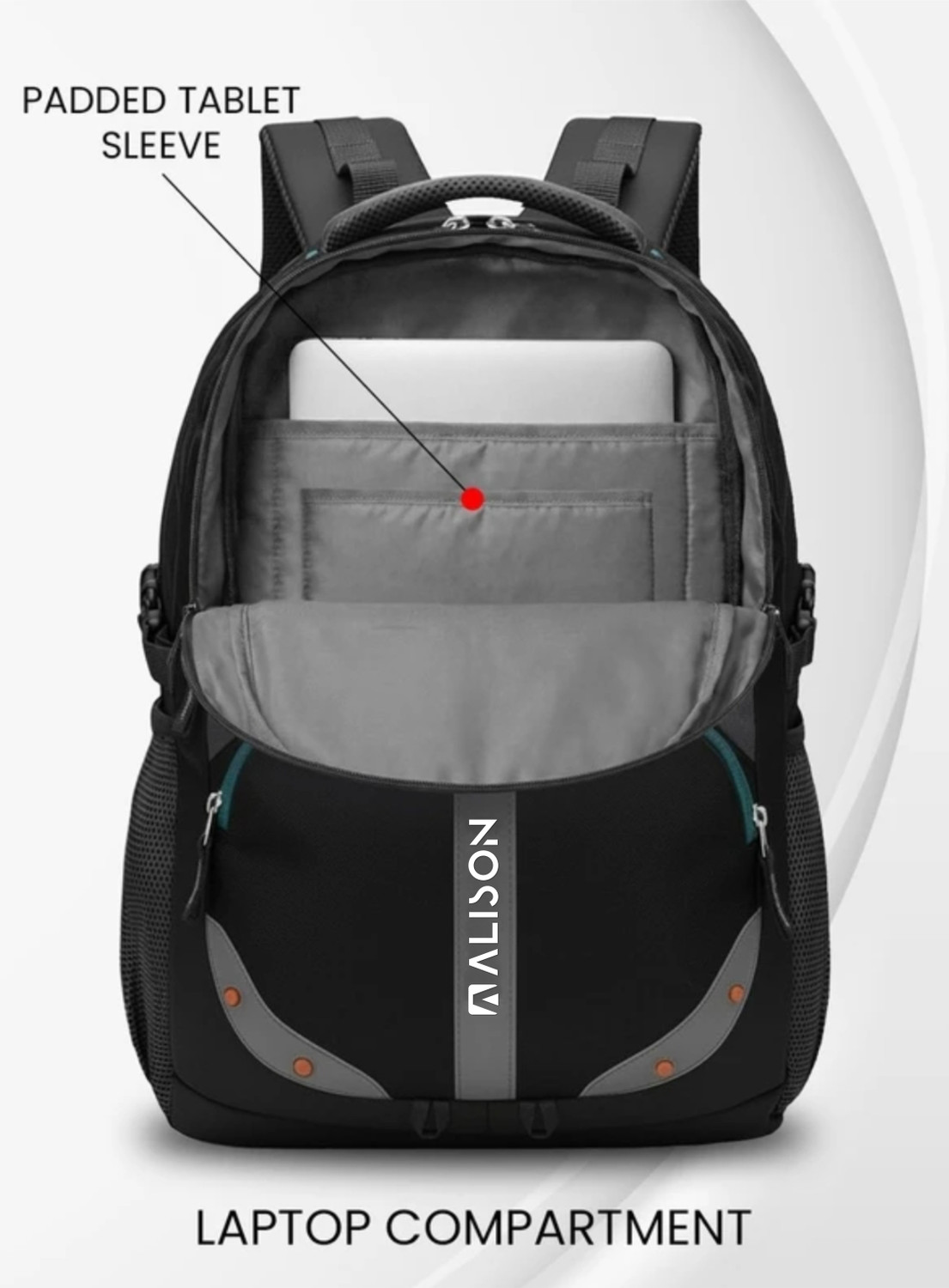 Image of Alison spacious /large laptop backpack with Raincover, college bag, travel bag 35 L Backpack