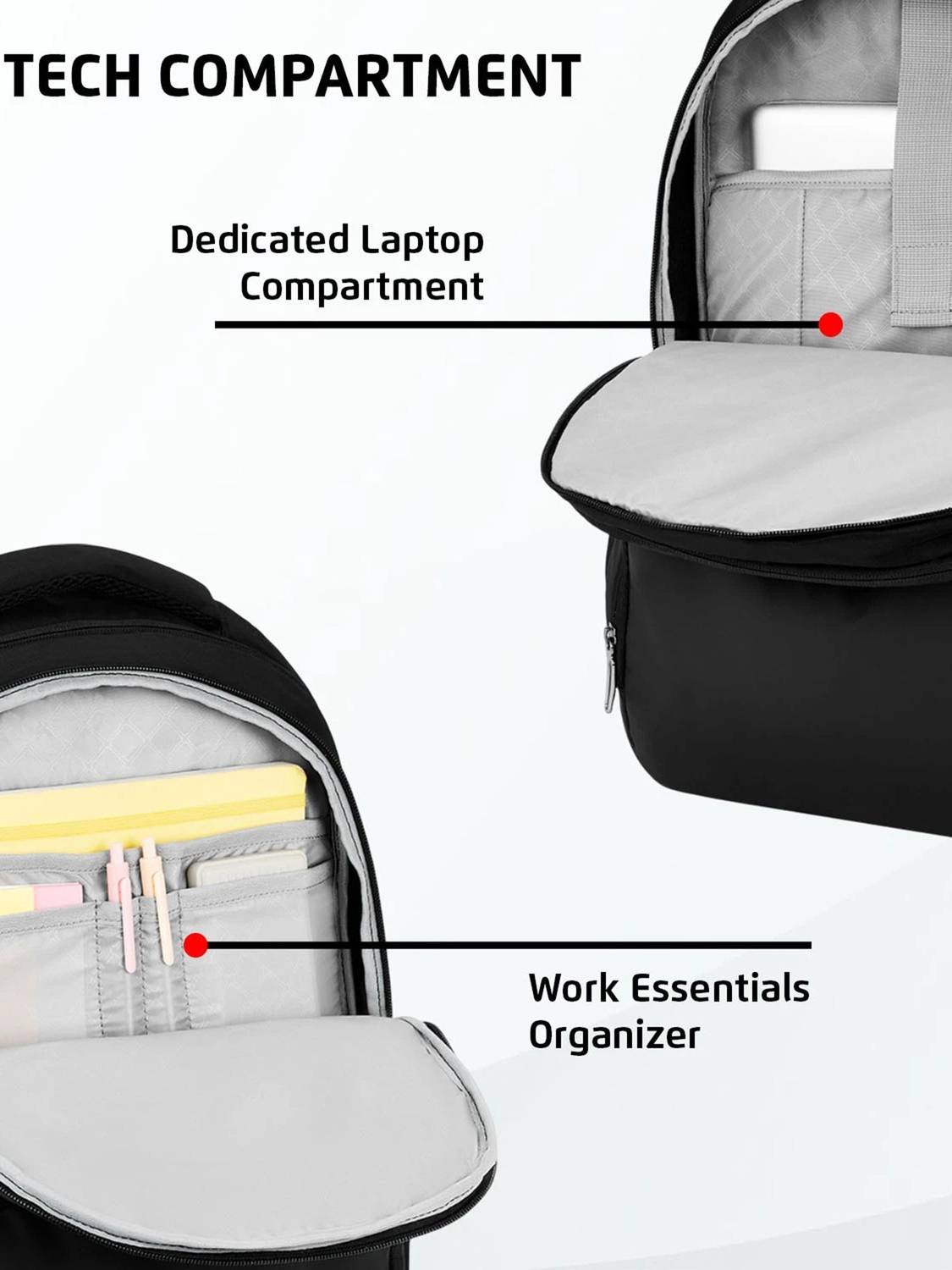 SAFARI Bolt 30L Black Laptop Backpack - Image 5