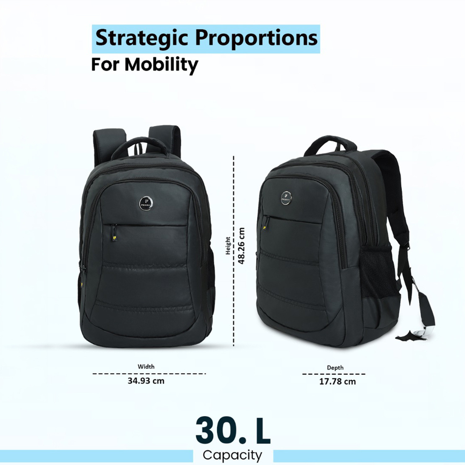 Image of Priority For Office College Travel Men & Women With Rain Cover 30 L Laptop Backpack