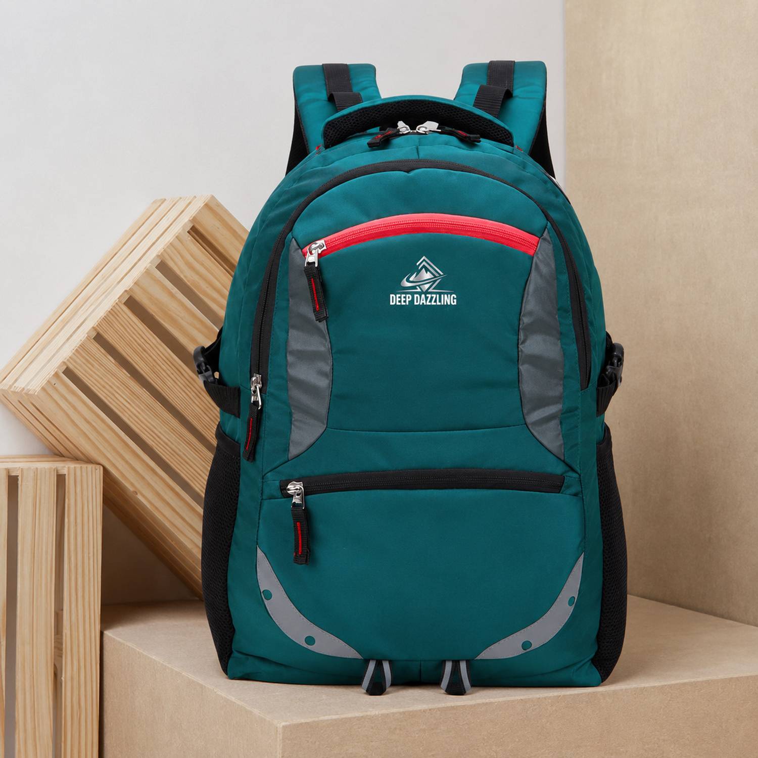 DEEP DAZZLING Unisex Spacy School Collage Bag & Backpack With Rain Cover And Reflective Strip 35 L Trolley Laptop Backpack