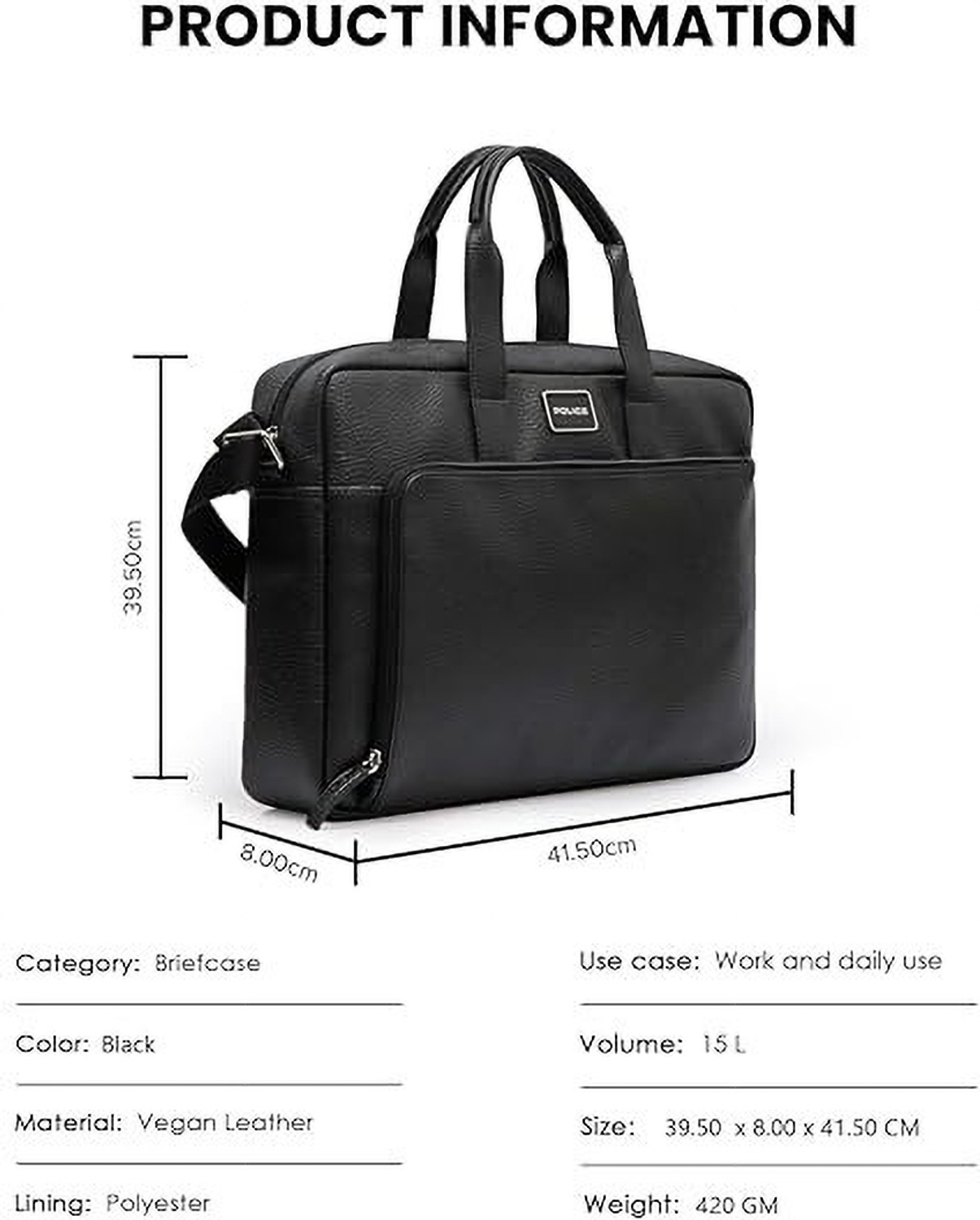 Image of Police Travel Bagpack with Anti Theft Pocket, Organizer Pockets 25 L Laptop Backpack