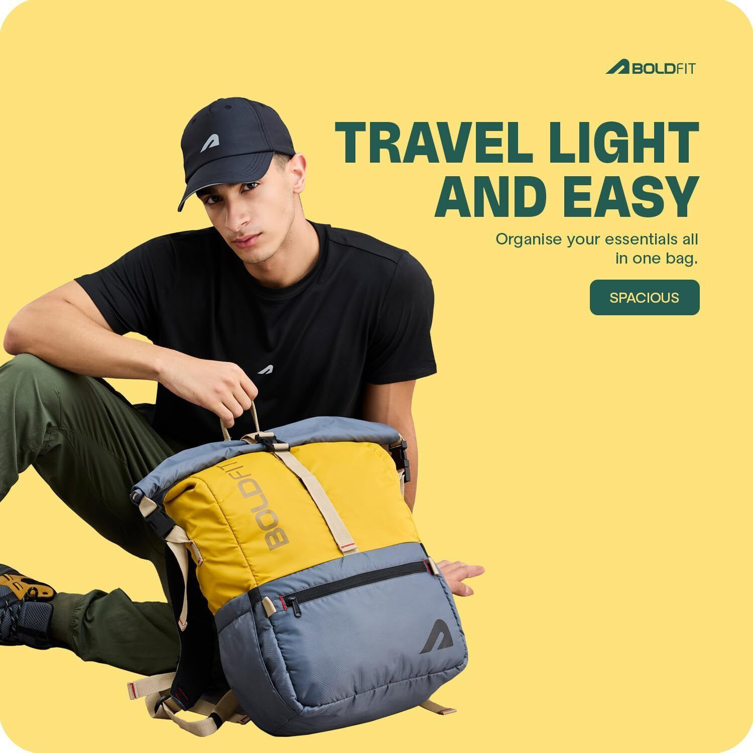 Image of BOLDFIT Roll Top - Expandable with Laptop sleeve 45 L Laptop Backpack