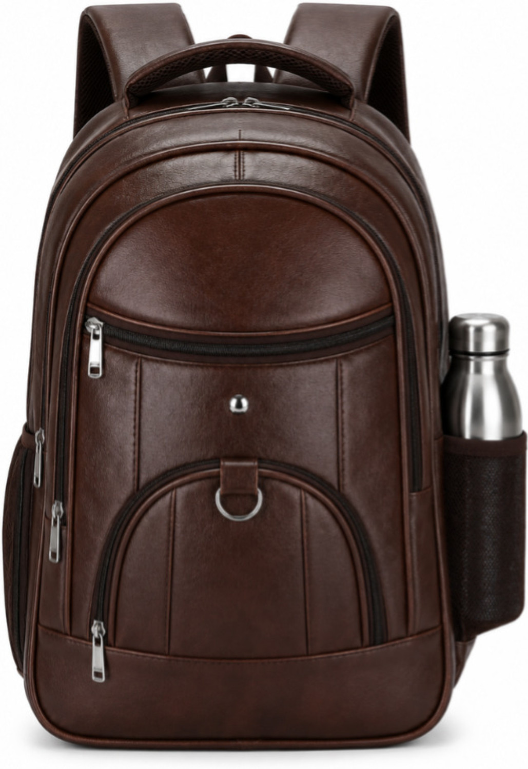 Image of STYLE SALVY Large 40 L Laptop Backpack Classy Vegan Leather Fusion Business Office College Travel Unisex Backpack (Brown)