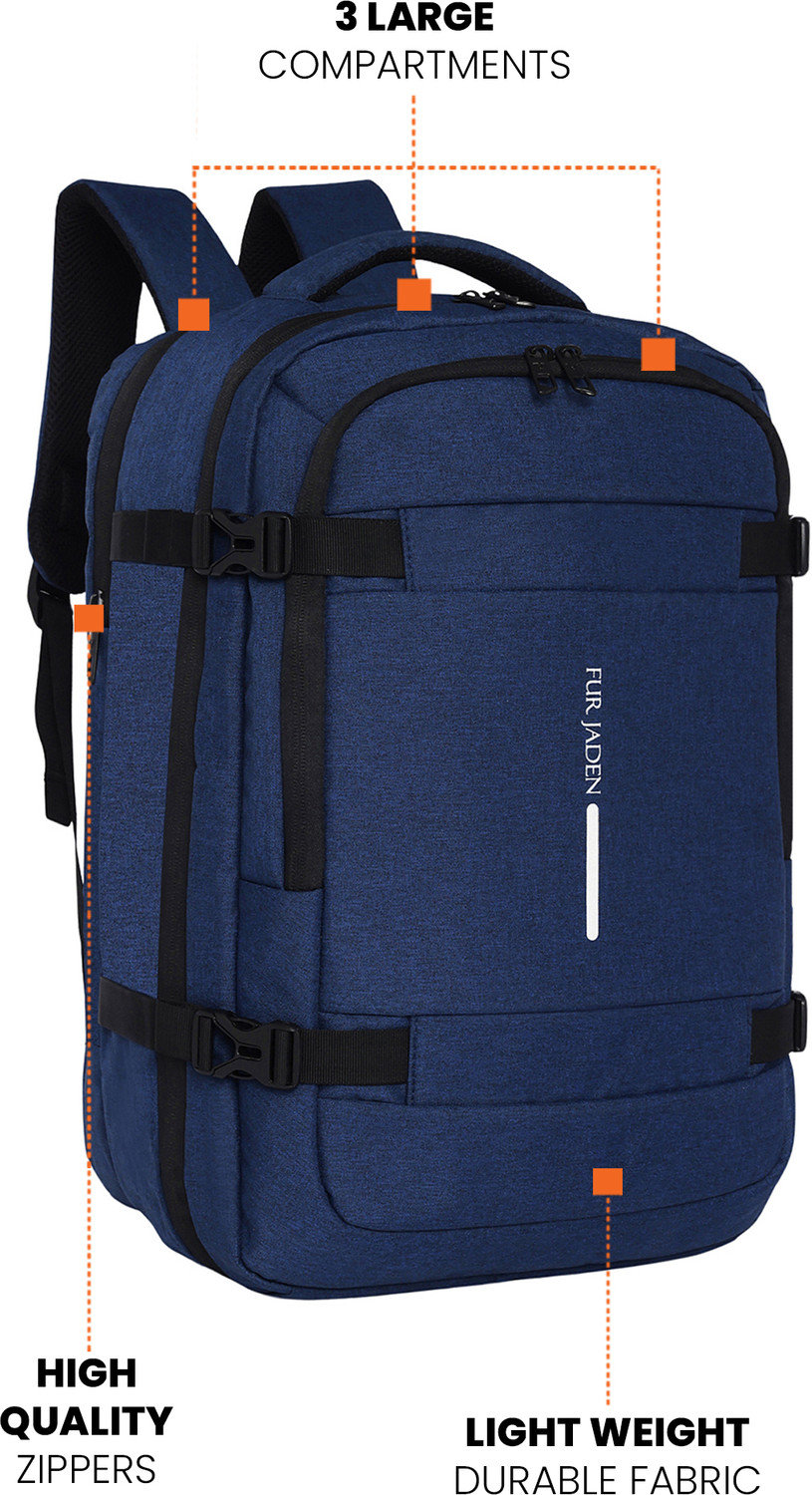 Image of FUR JADEN Travel Weekender with 3 Compartments fit 15.6 Inch Laptop 38 L Laptop Backpack