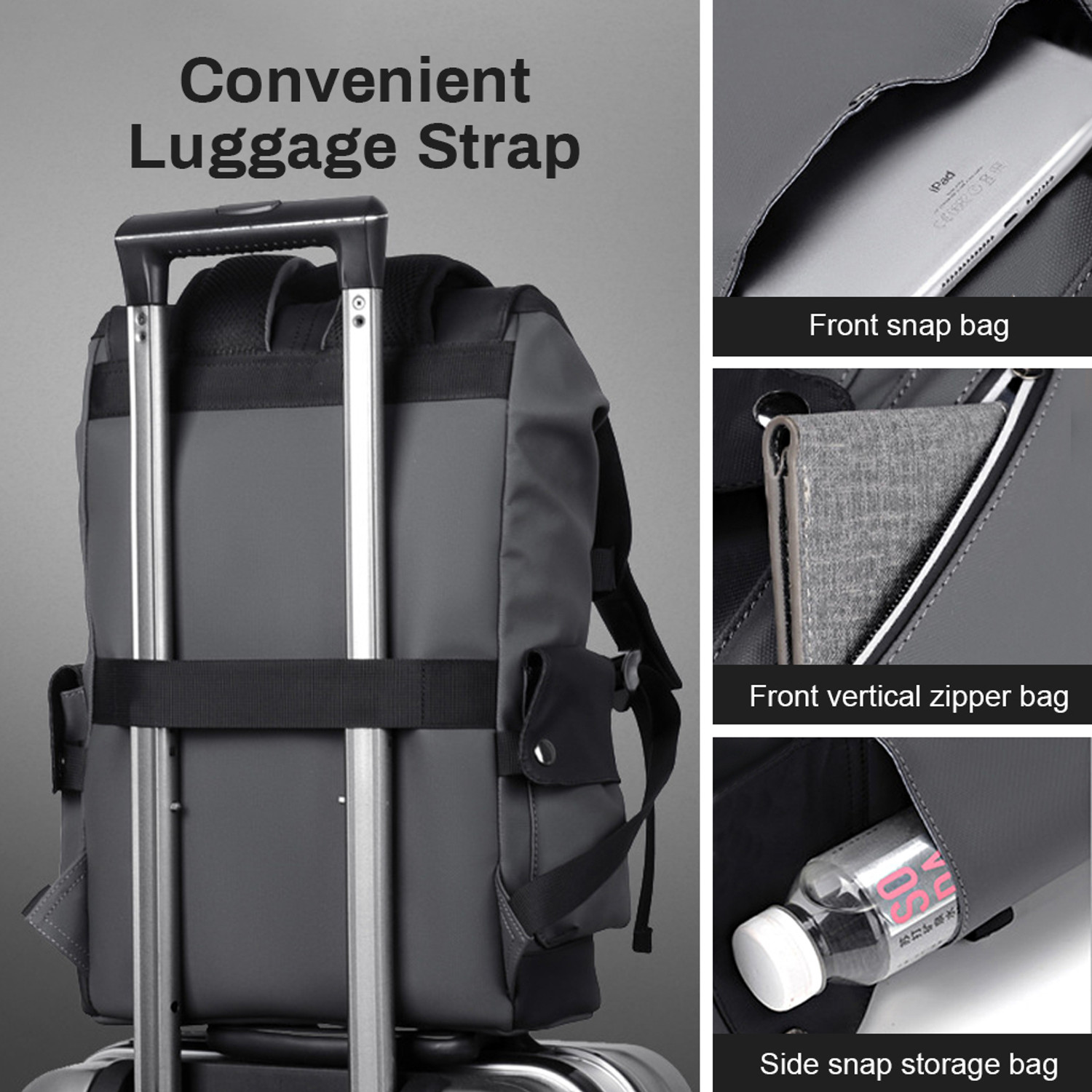 Image of gustave Laptop Backpack Fashion Men Shoulder Backpack Large Capacity Backpack 15.6 Inch 2.5 L Backpack
