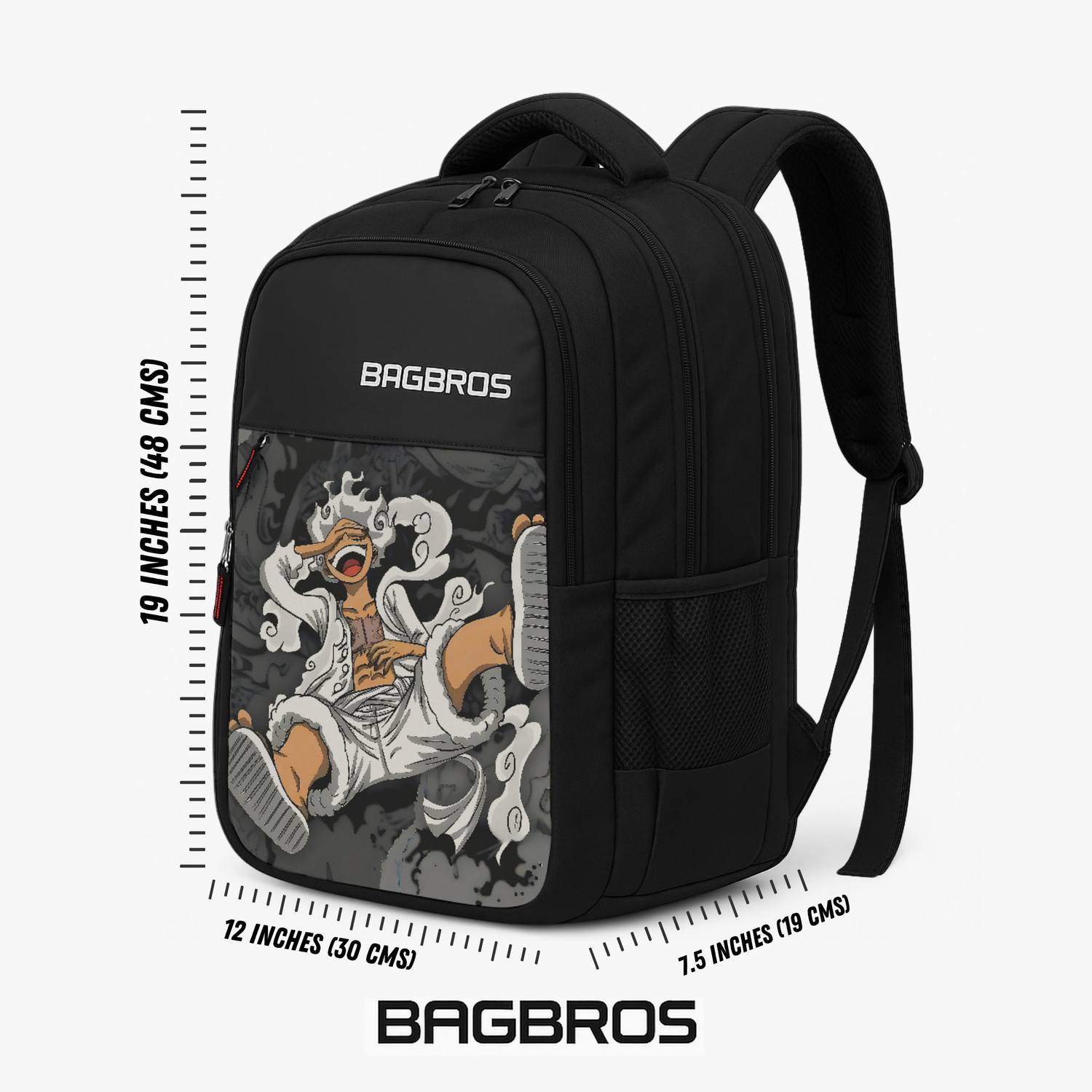 Image of Bagbros One Piece Luffy Backpack |Waterproof Anime School, College, Travel Backpack 30L 30 L Backpack
