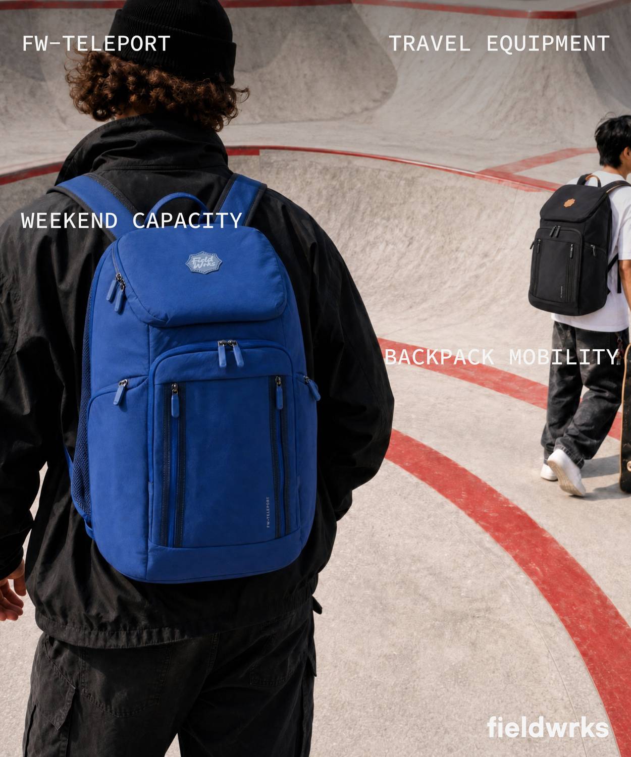 Fieldwrks Teleport 35L Black Trolley Backpack - Image 2