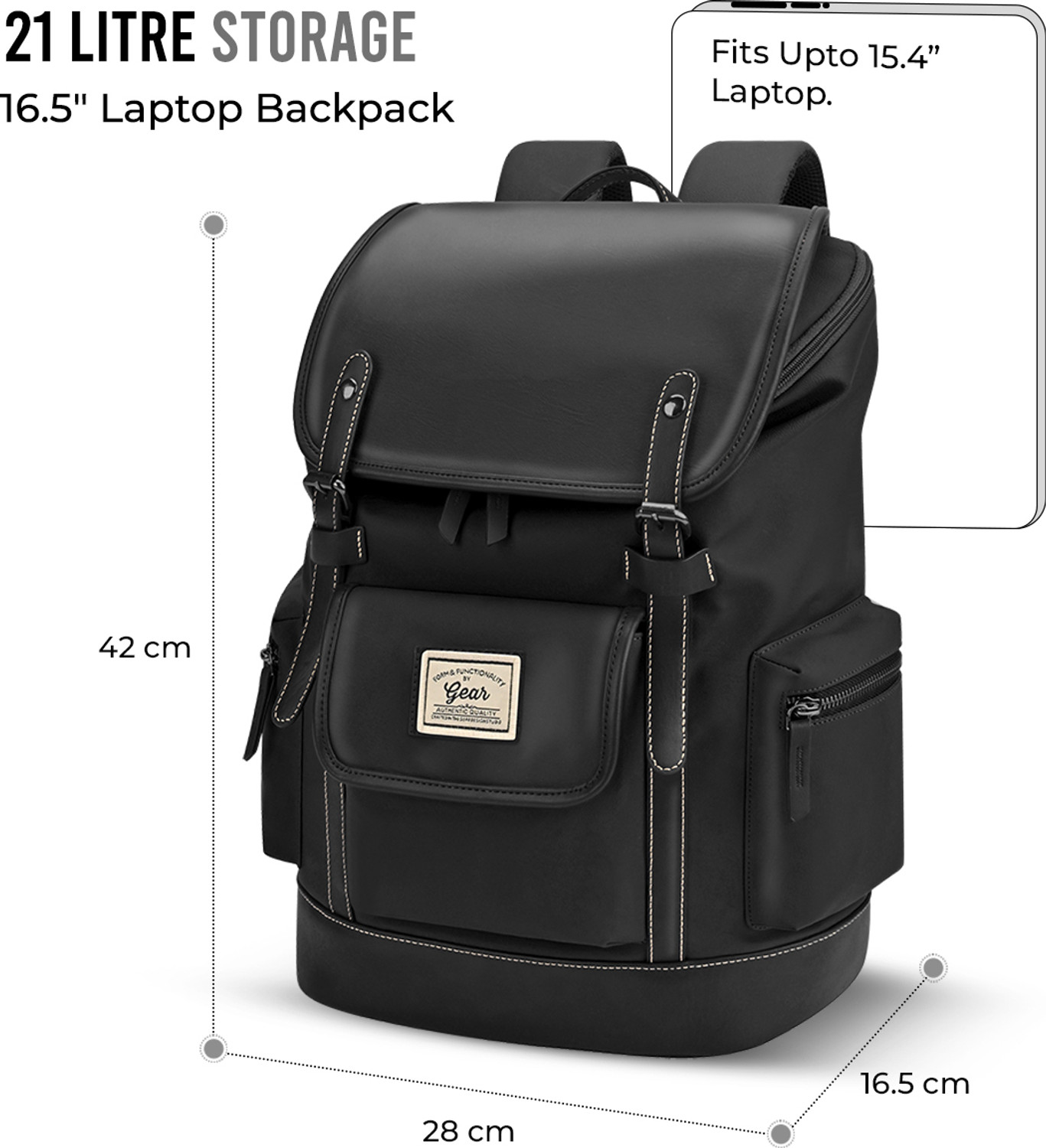 Image of Gear CLASSIC ANTI THEFT KNAPSACK 21 L Laptop Backpack
