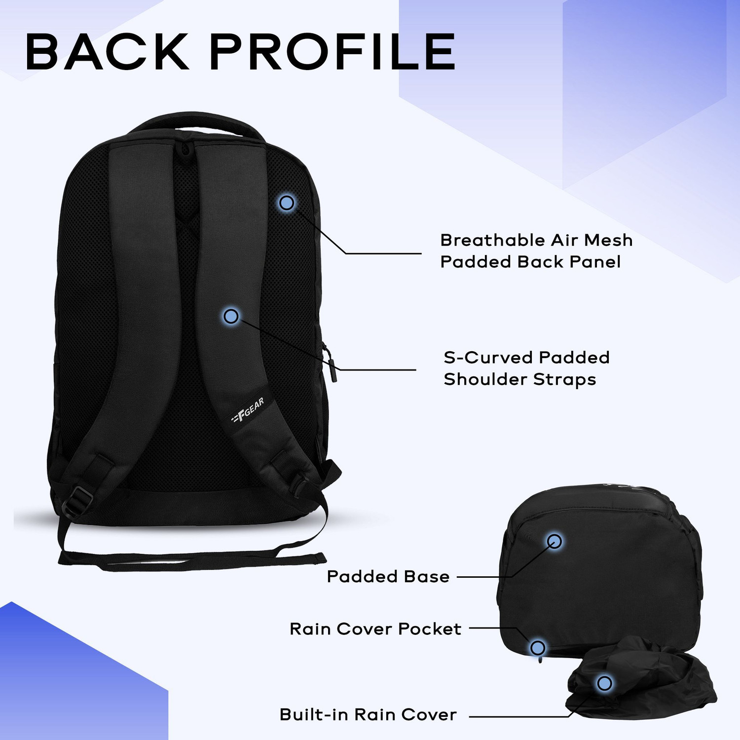 Image of F Gear Poem Black 30 L Backpack