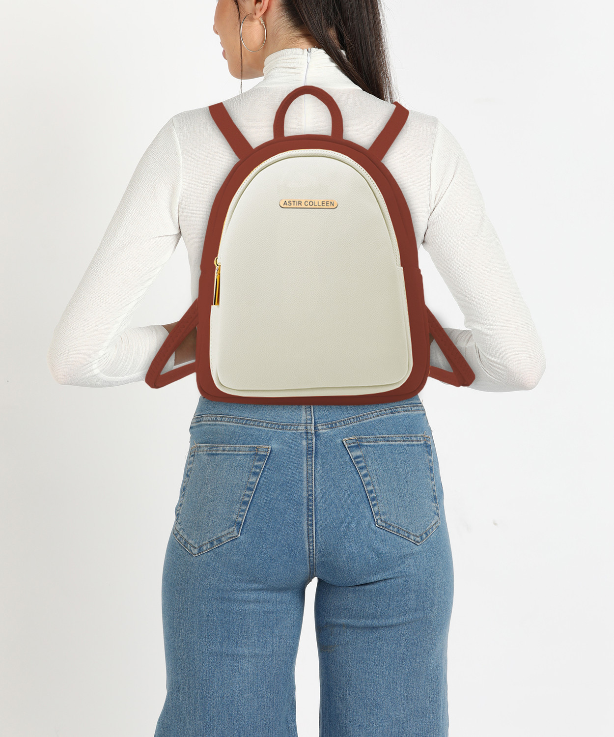 Image of ASTIR COLLEEN Leather Women /Girls Sling Bag Cum Backpack (Big-Pocket) 10 L Backpack