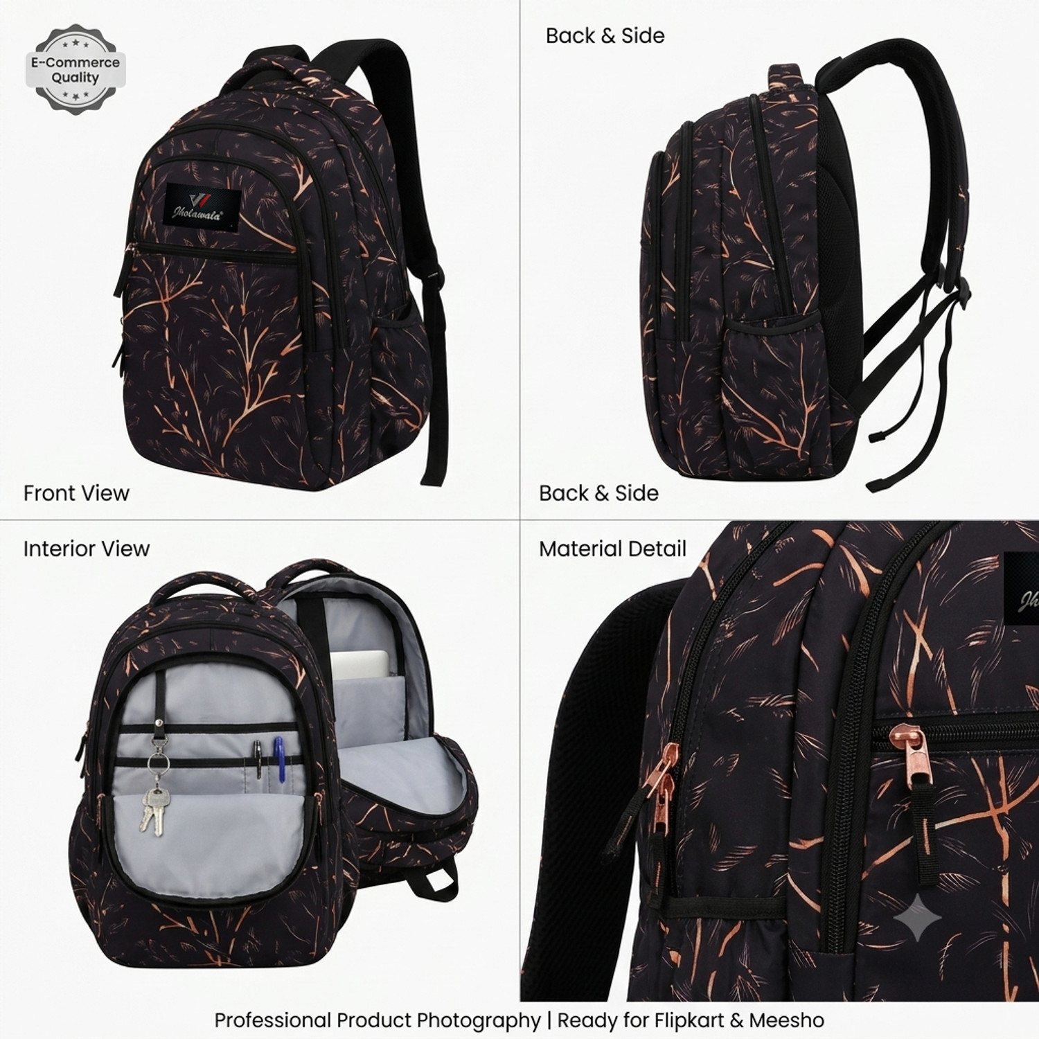 Image of Jholawala School Backpack,College Backpack, Office Backpack,Ideal for boys & Girls Waterproof Backpack