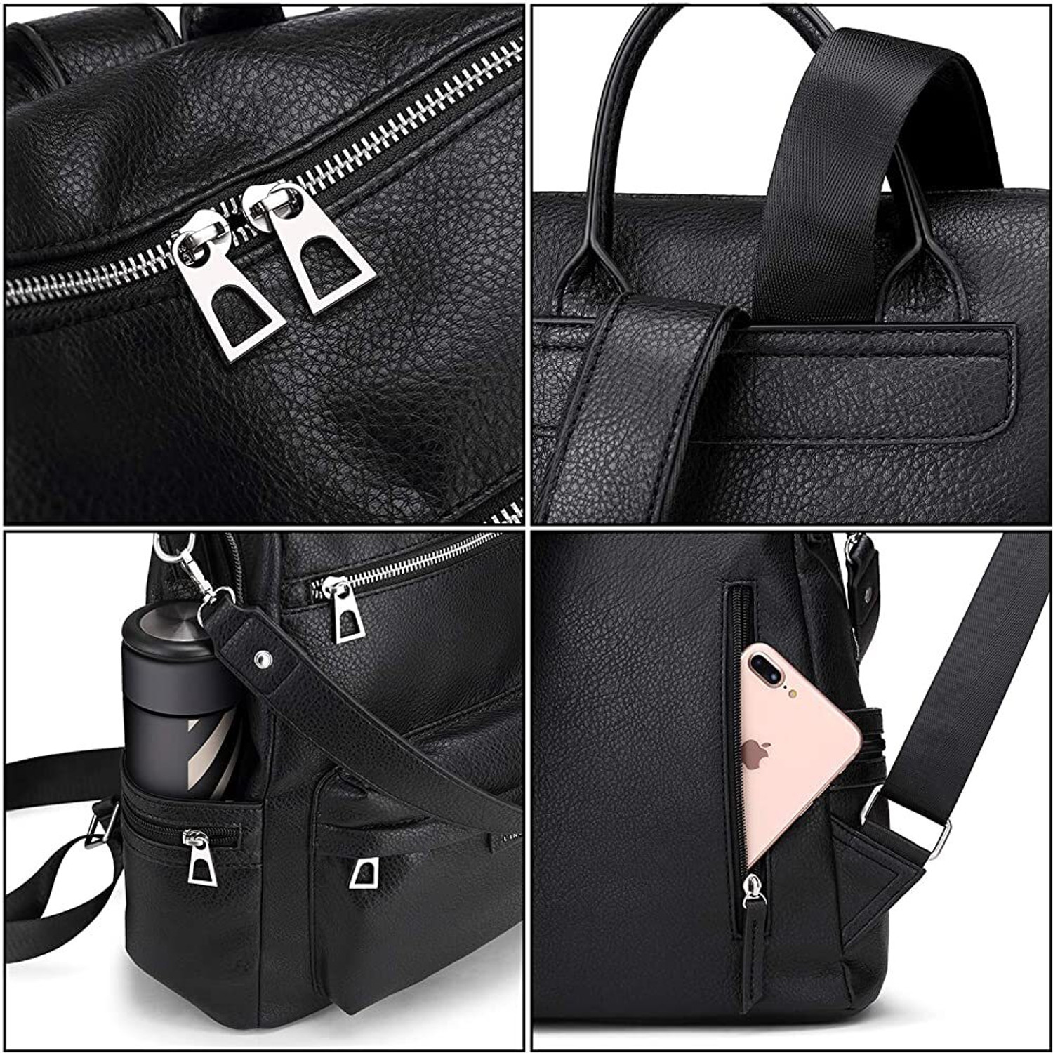 Image of DGee Leather Backpack For Women and Girl Anti-theft Purse for Travel 25 L Backpack