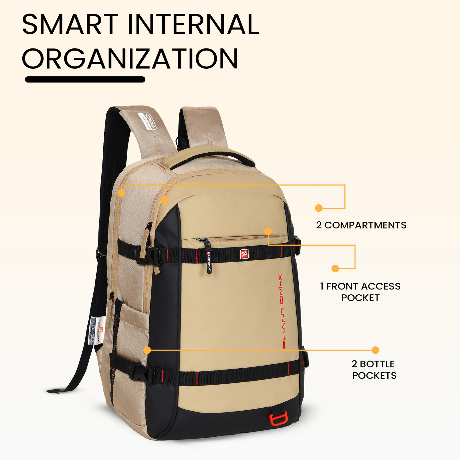 Image of HOT SHOT PHANTOM-X TROLLEY SLEEVE,SUSPENSION STRAP,OFFICE,COLLEGE,TARVEL|bag for men| 32 L Laptop Backpack