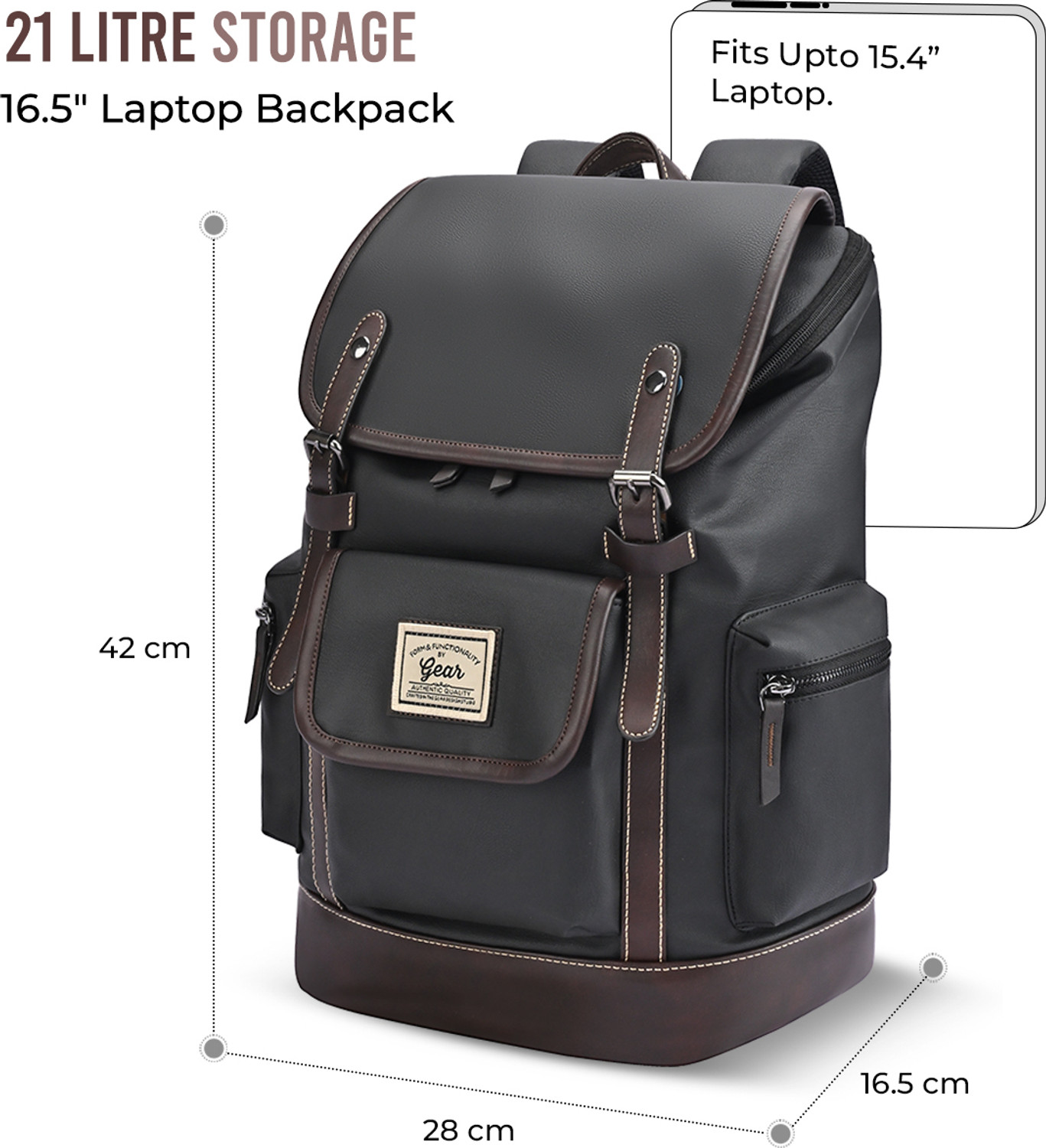 Image of Gear CLASSIC ANTI THEFT KNAPSACK 21 L Laptop Backpack