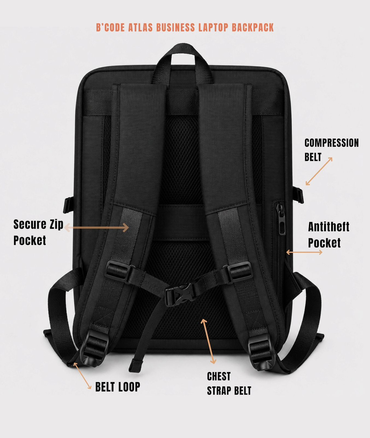 Image of Bcode Atlas Business 28L Laptop Backpack 28 L Laptop Backpack 28 L Laptop Backpack