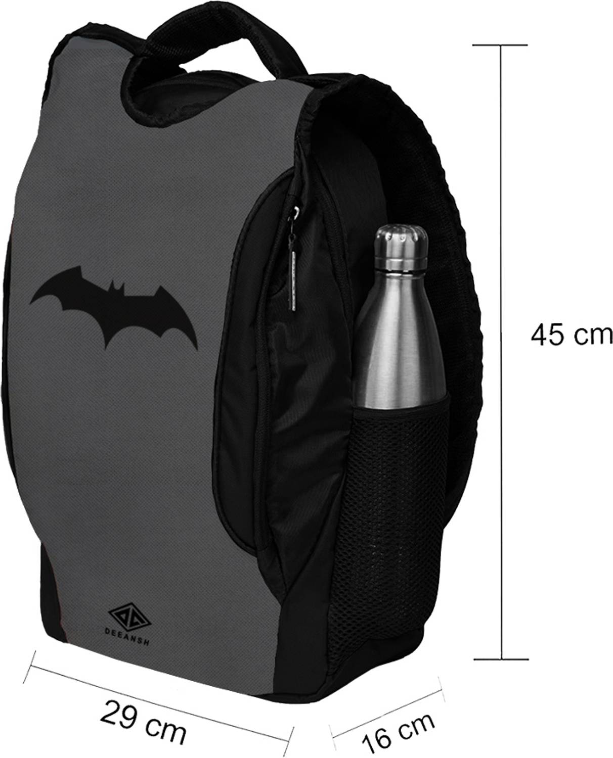 deeansh Grey Batman 21L Laptop Backpack - Image 4
